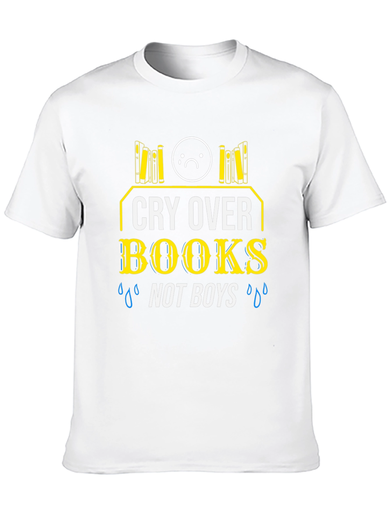 Cry Over Books Not Boys T-Shirt Black