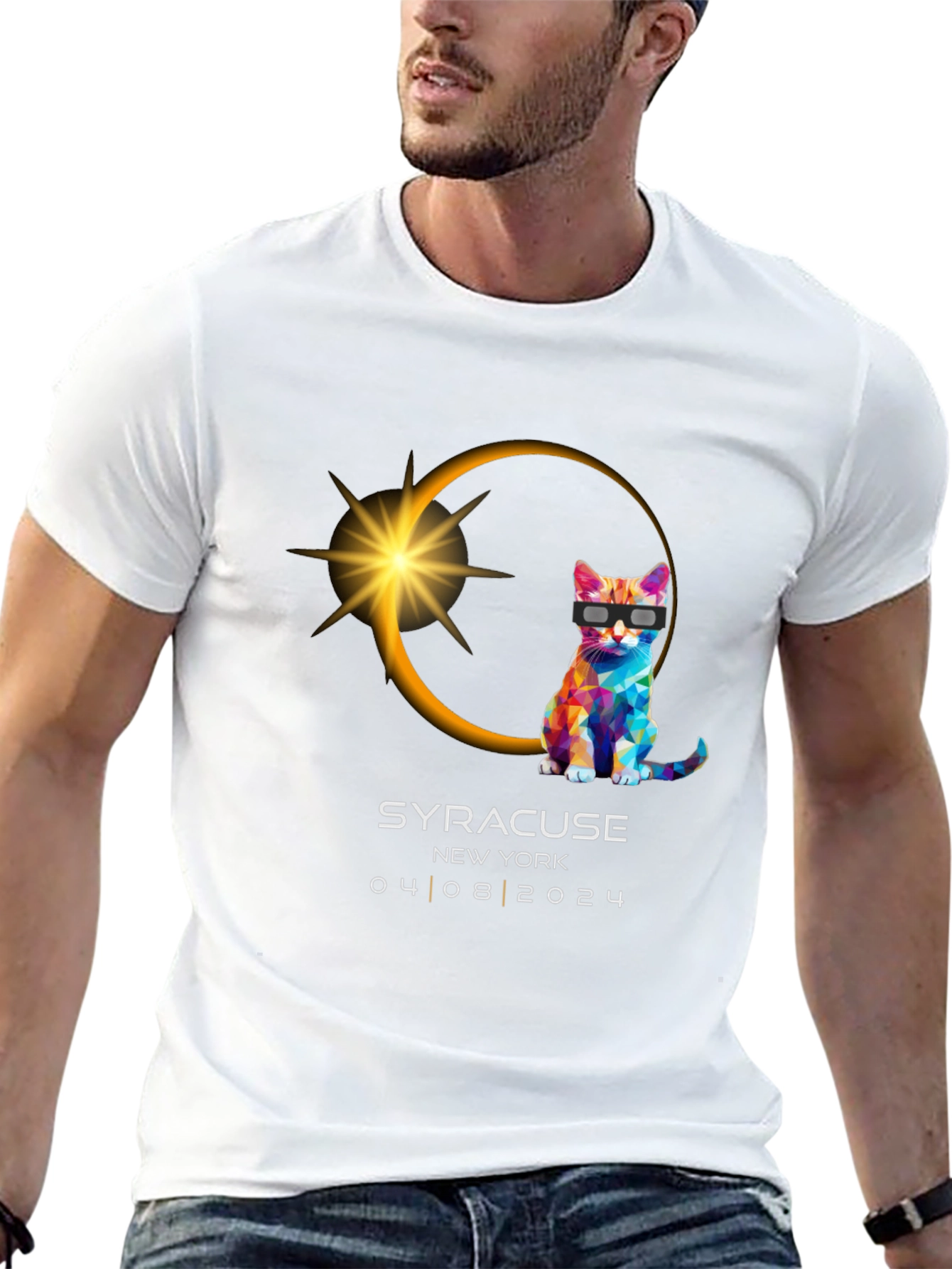 Syracuse Eclipse Cat T-Shirt - April 8 2024