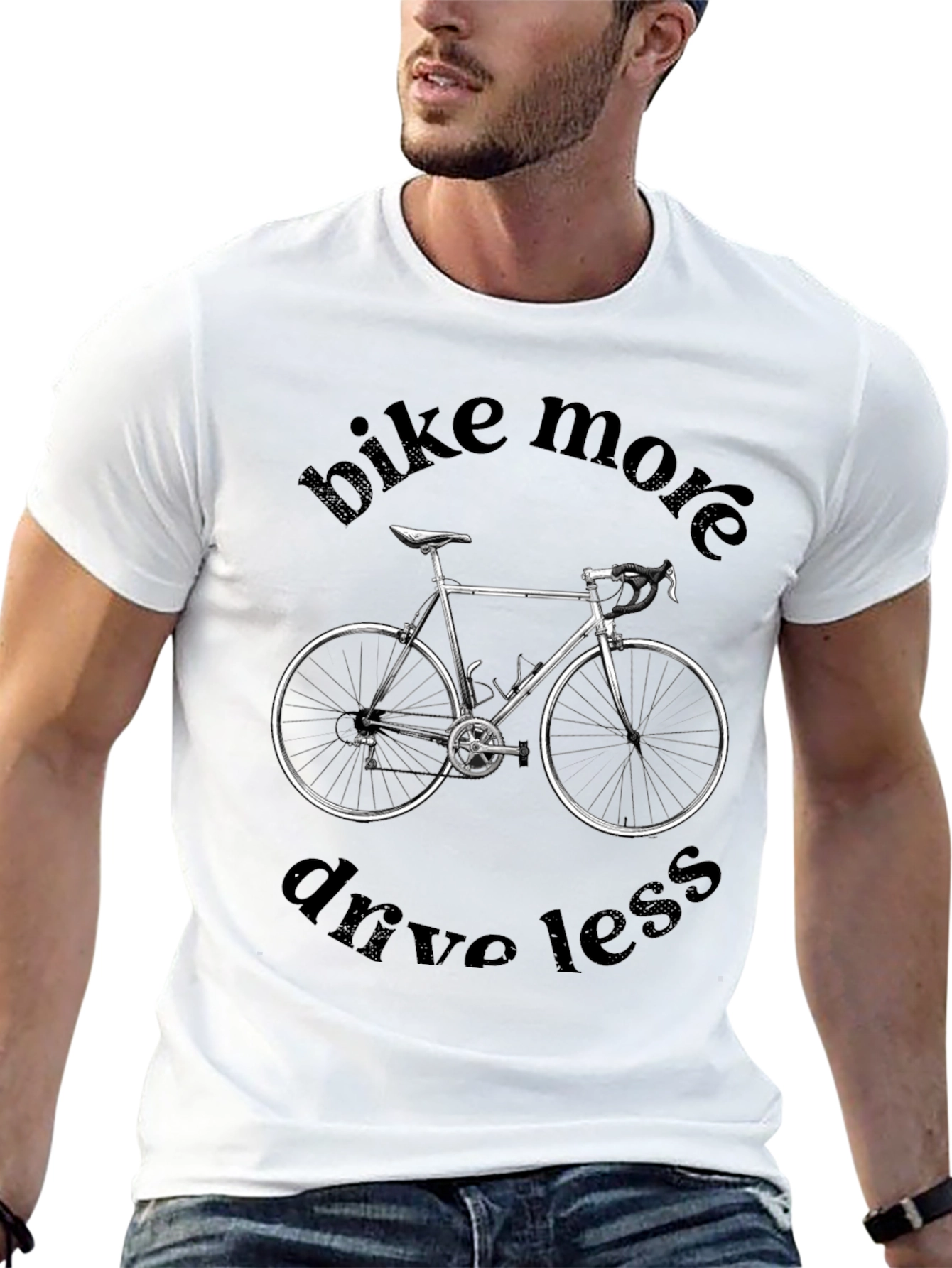 Bike More Drive Less Graphic Tee