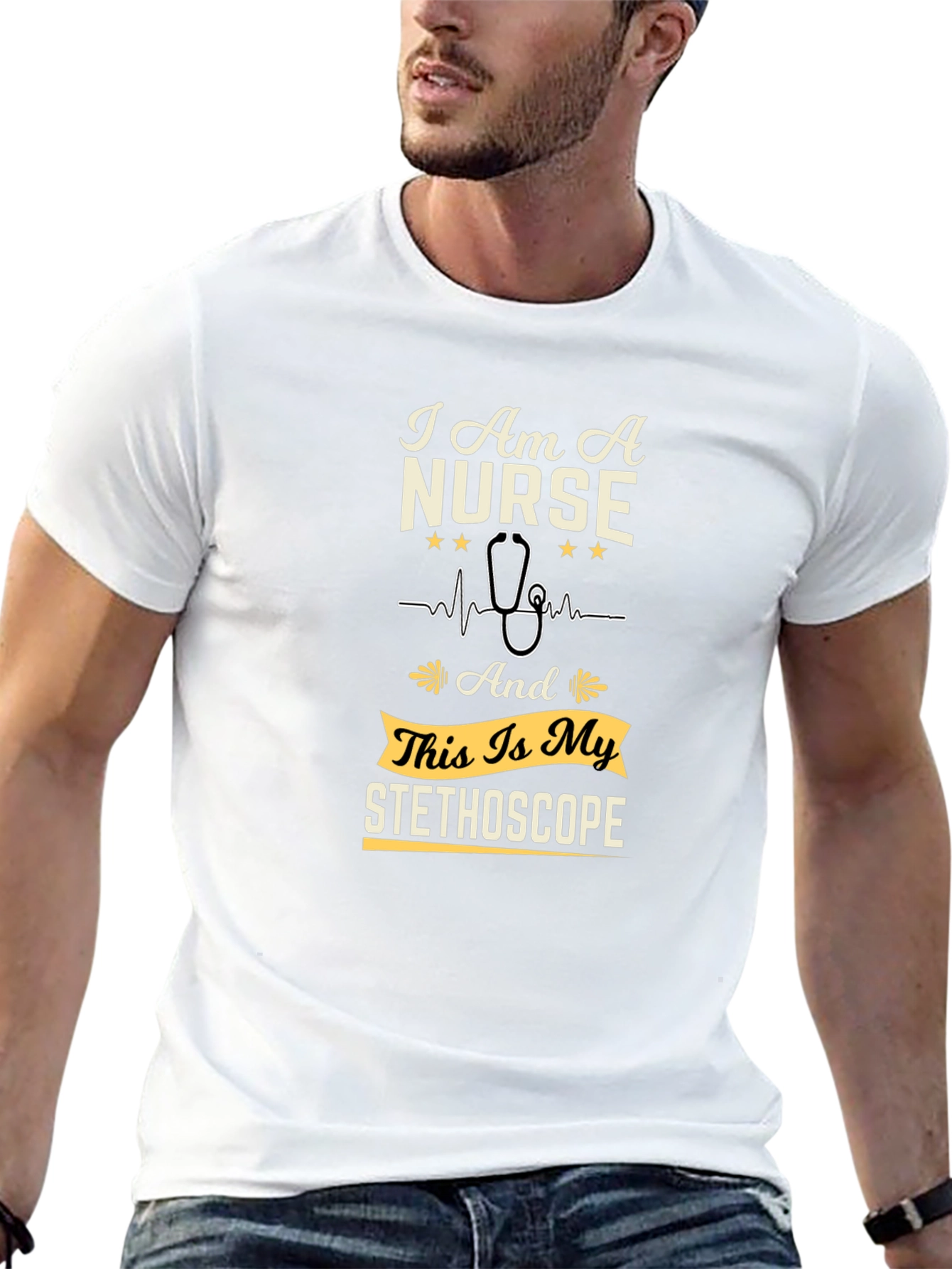 I Am A Nurse T-Shirt - Stethoscope Graphic