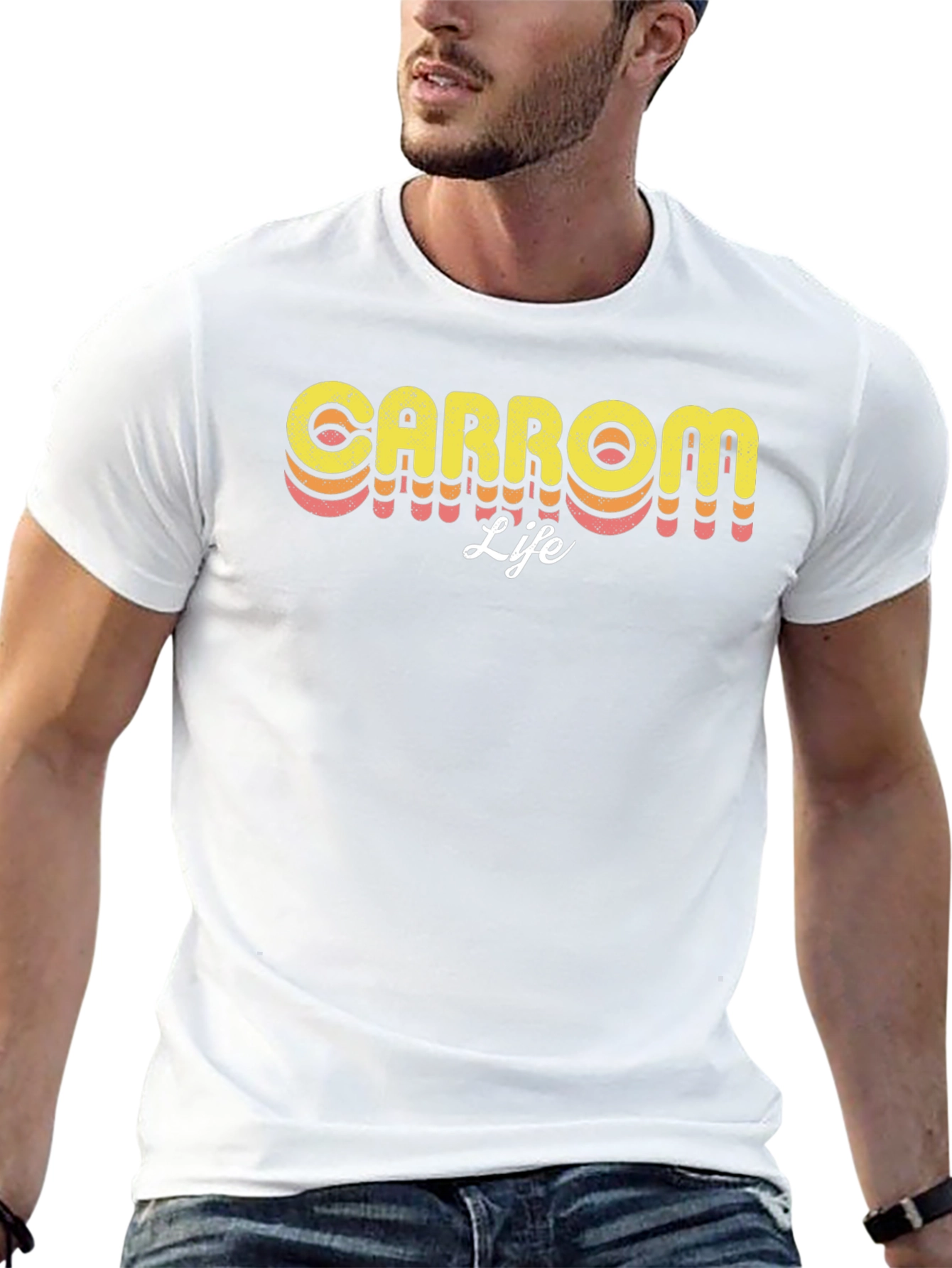 Carrom Life Retro Style Graphic Tee