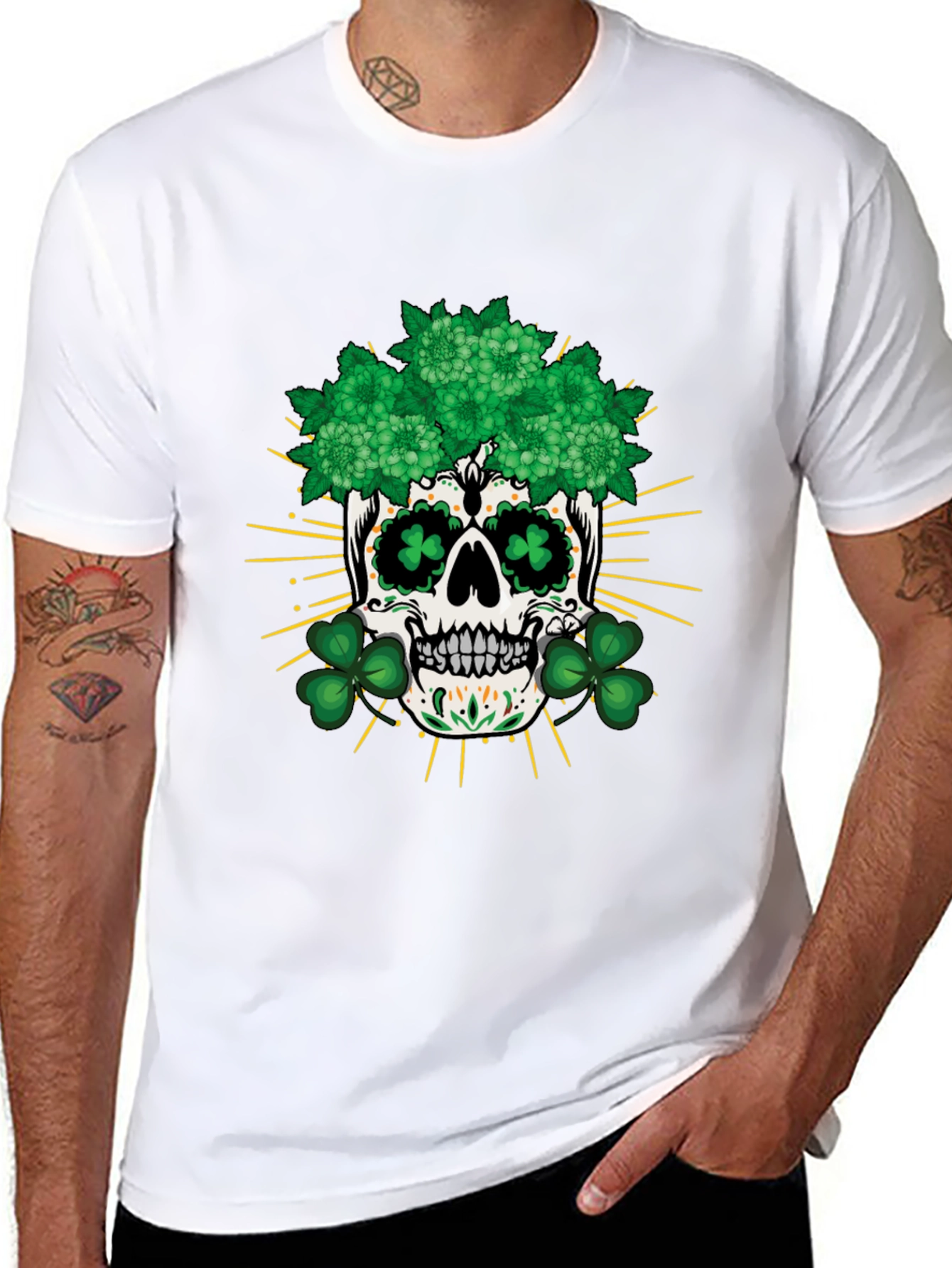 St. Patricks Day Skull Graphic Tee