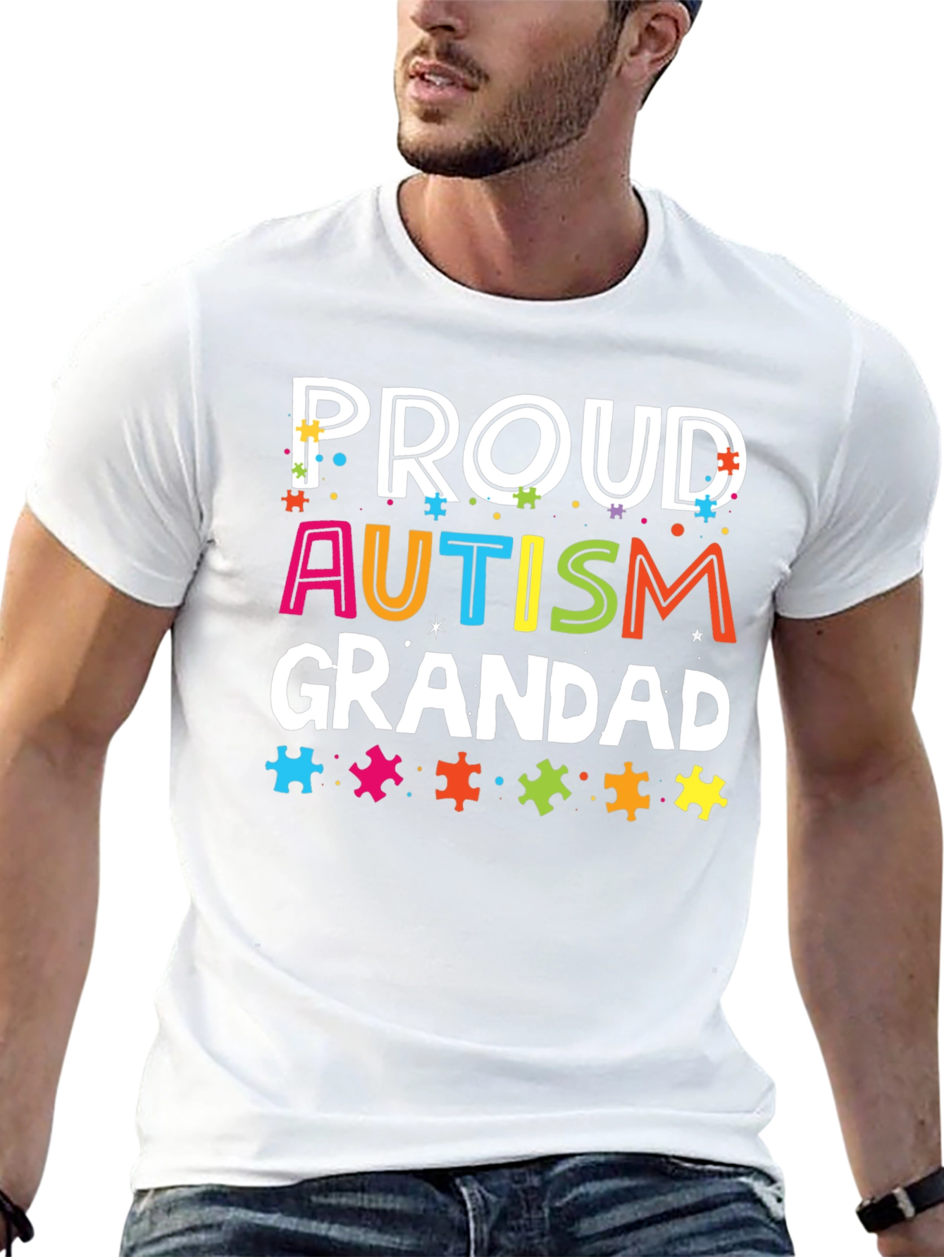 Proud Autism Grandad T-Shirt