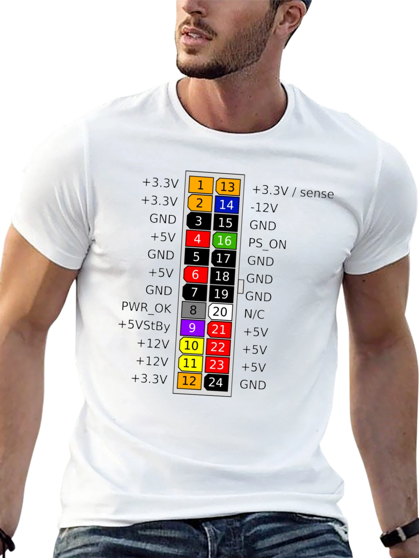 PC Power Supply Pinout Diagram T-Shirt