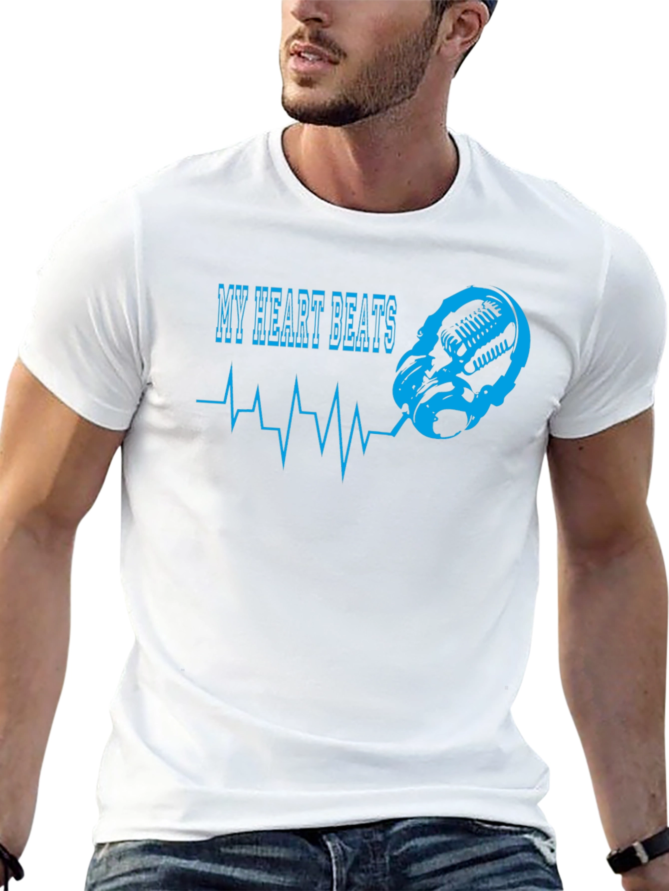 My Heart Beats Microphone T-Shirt