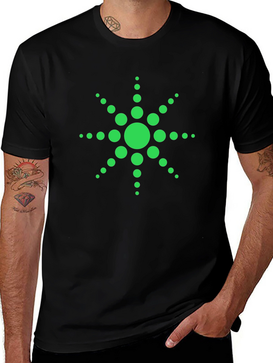 Green Dotted Starburst Graphic Tee