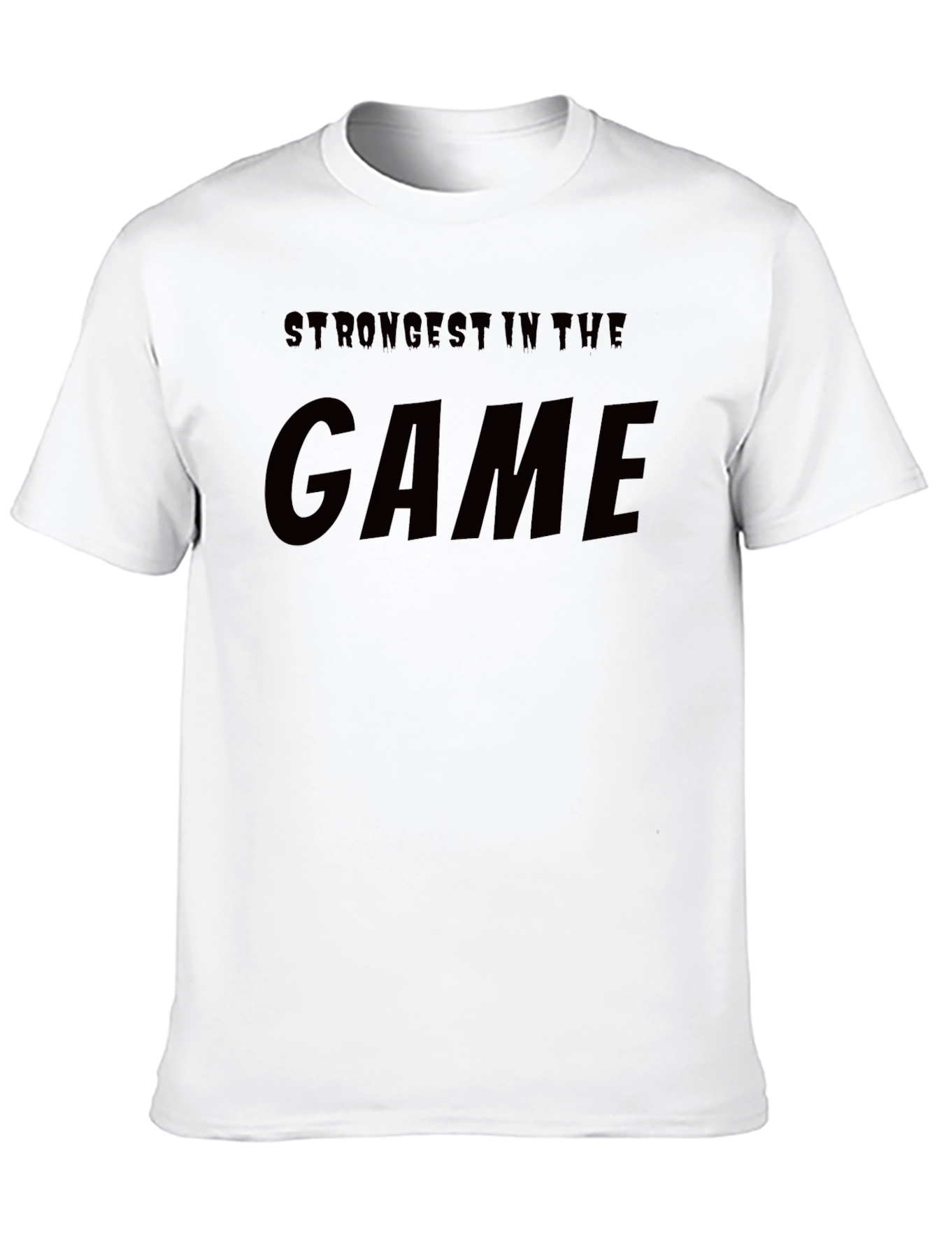 Strongest In The Game Black Graphic T-Shirt