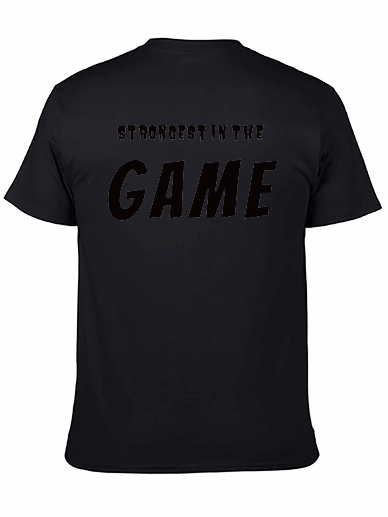 Strongest In The Game Black Graphic T-Shirt