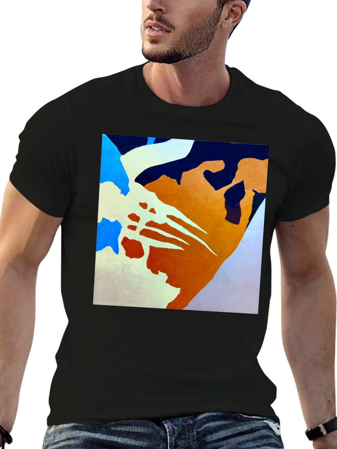 Abstract Art Graphic Tee - Modern Casual Shirt