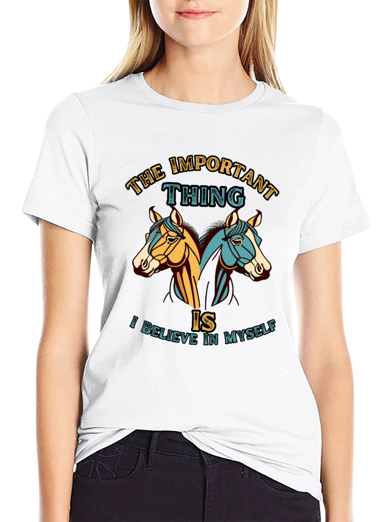 Believe in Myself Horses Graphic T-Shirt