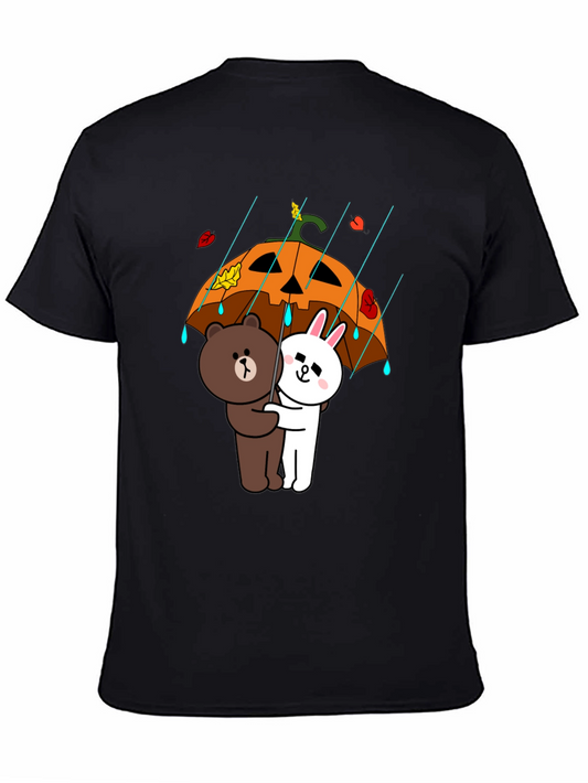 Cartoon Character Pumpkin Umbrella T-Shirt