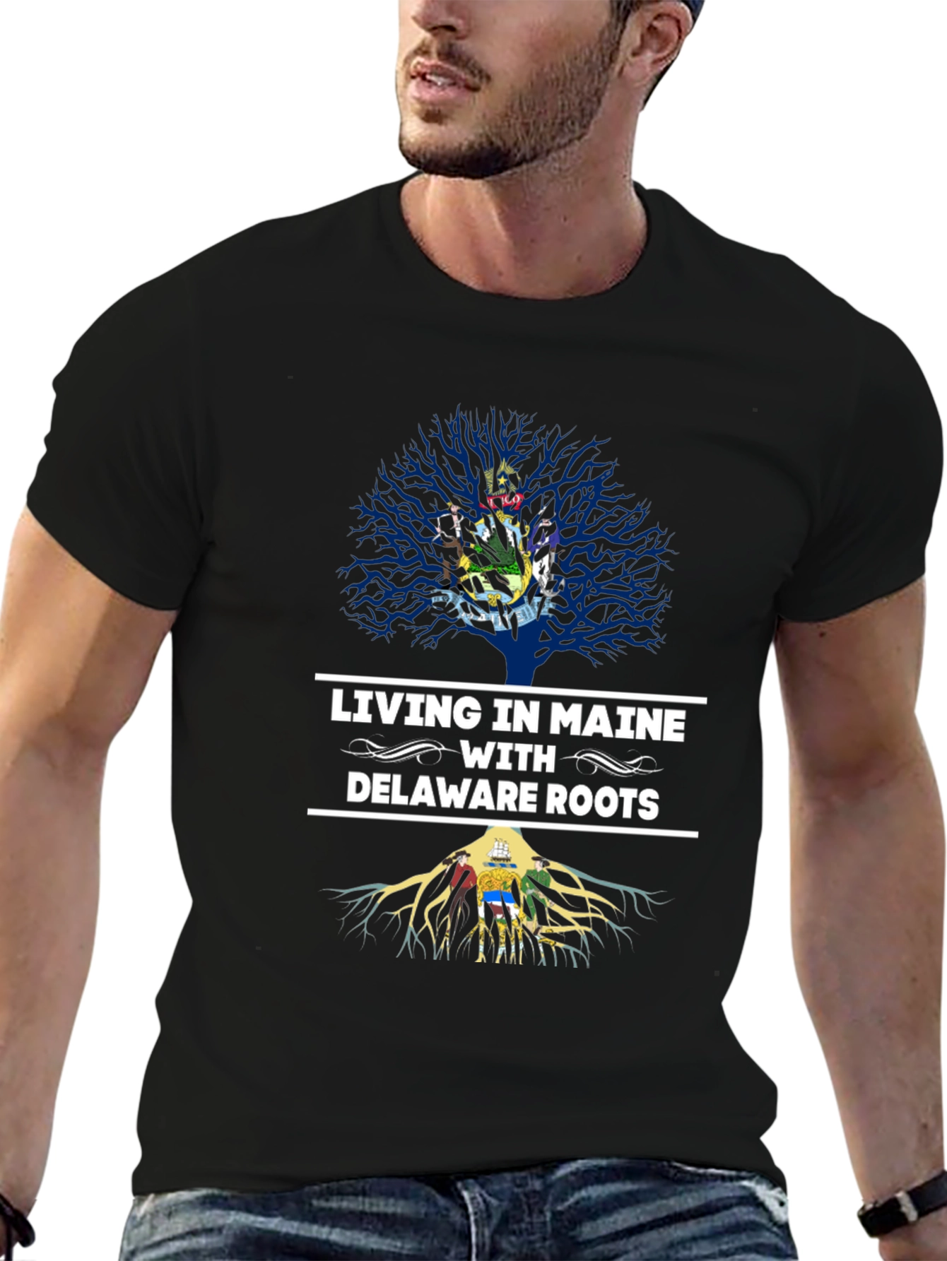 Living in Maine with Delaware Roots T-Shirt
