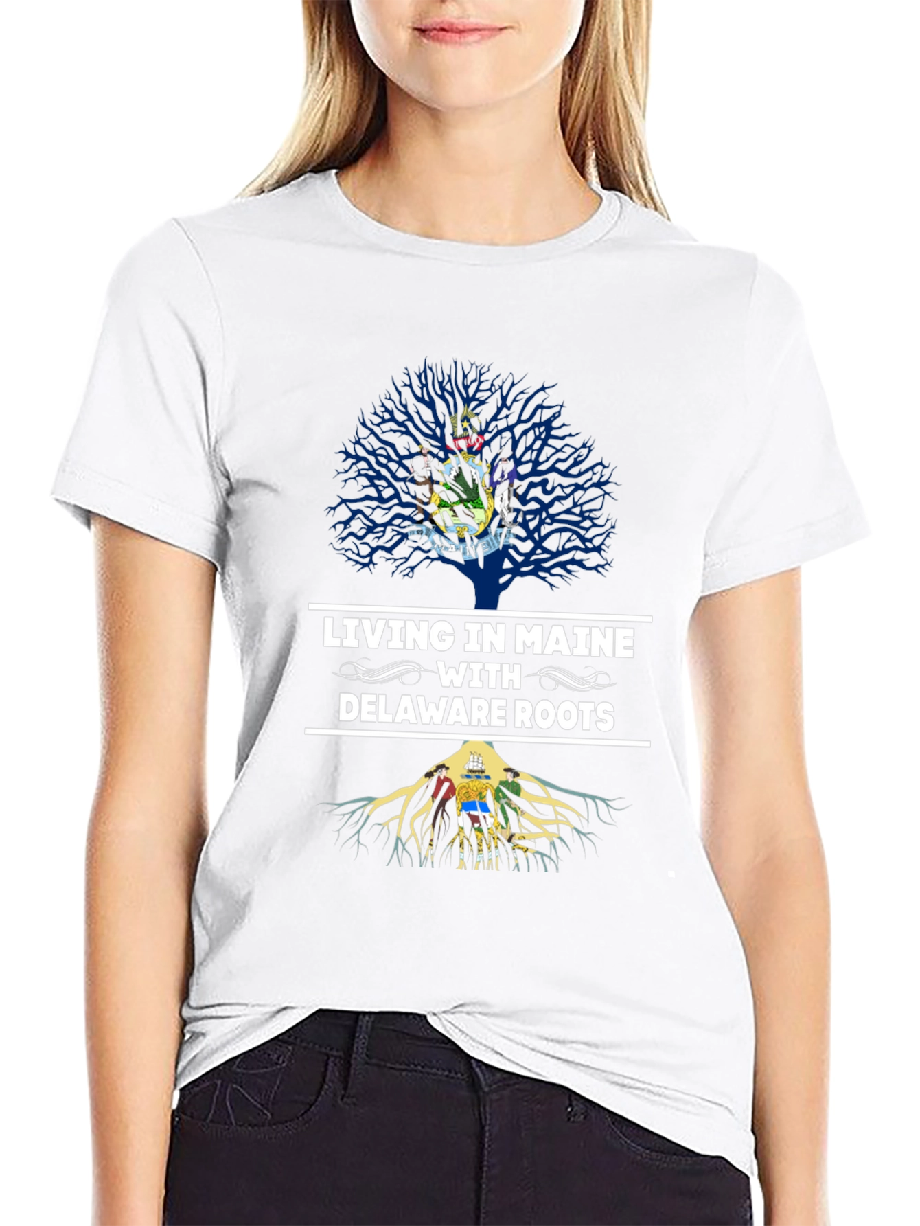 Living in Maine with Delaware Roots T-Shirt