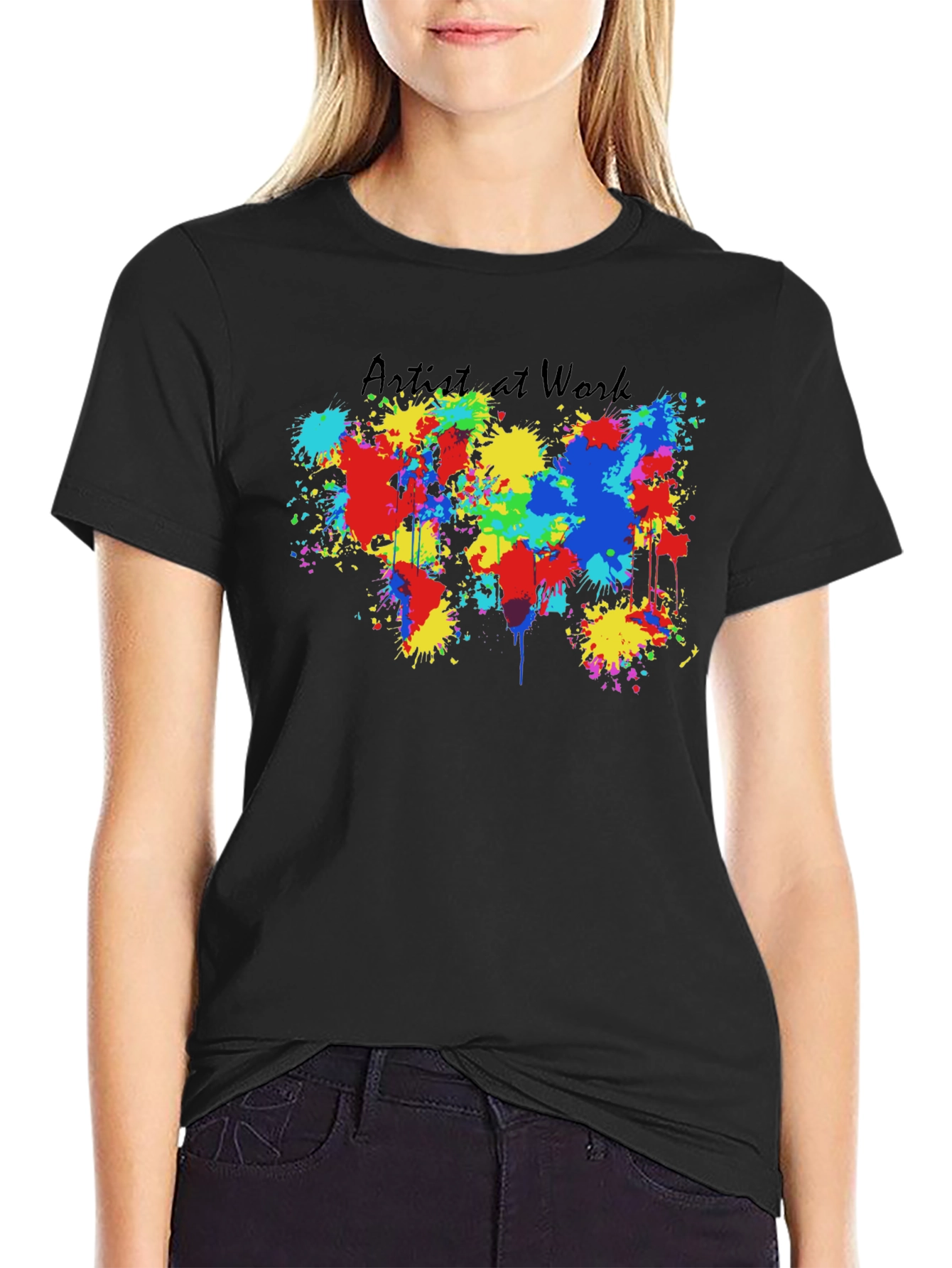 Artist at Work Splatter Paint Mens T-Shirt