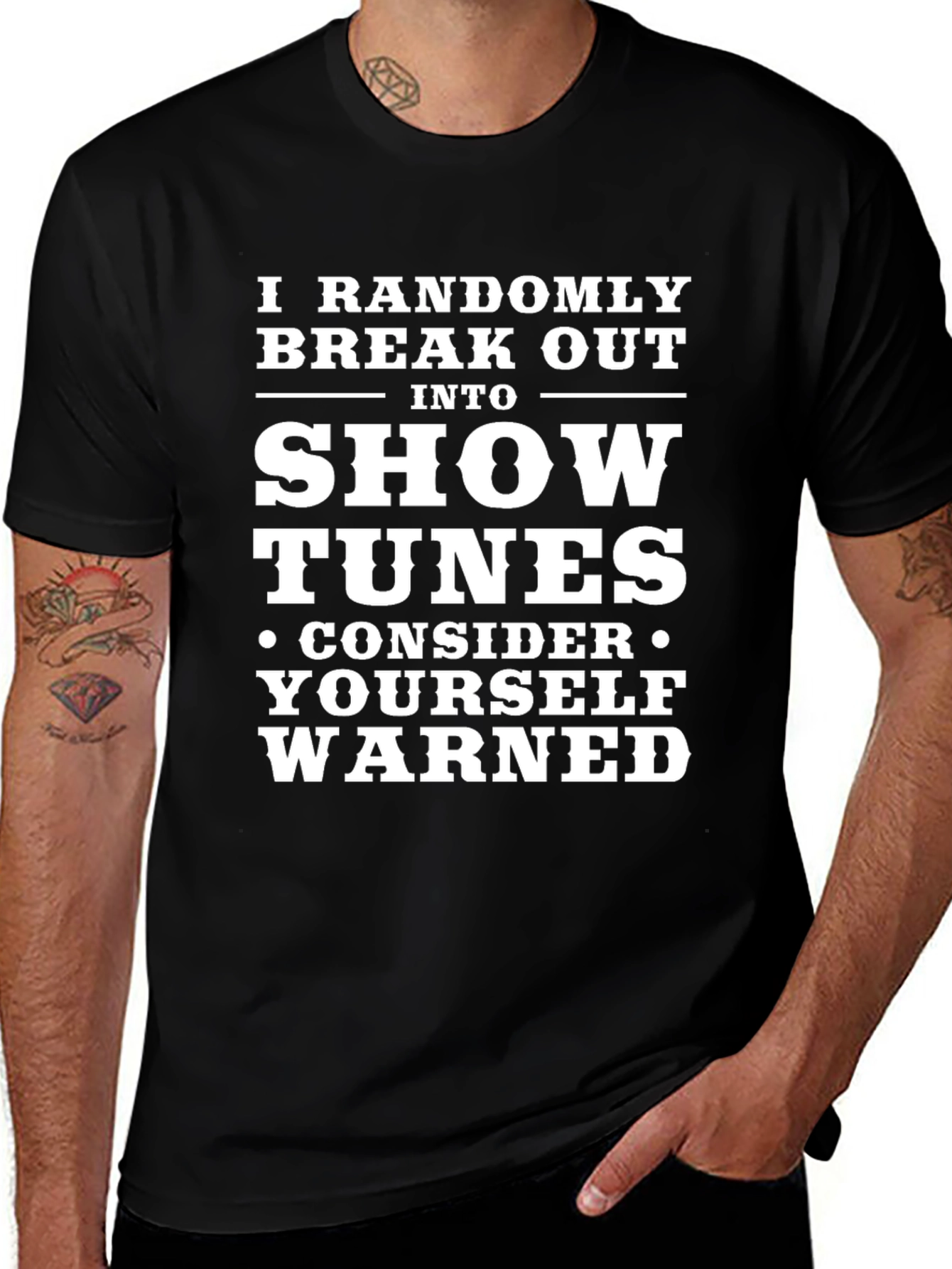 Show Tunes Warning Graphic T-Shirt