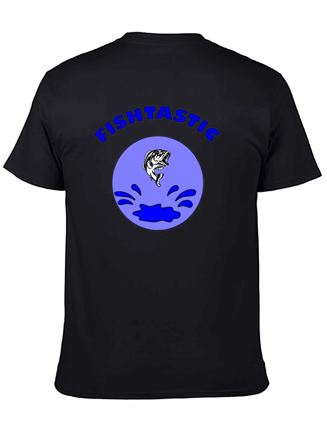 Fishtastic T-Shirt: Black Bass Fishing Tee