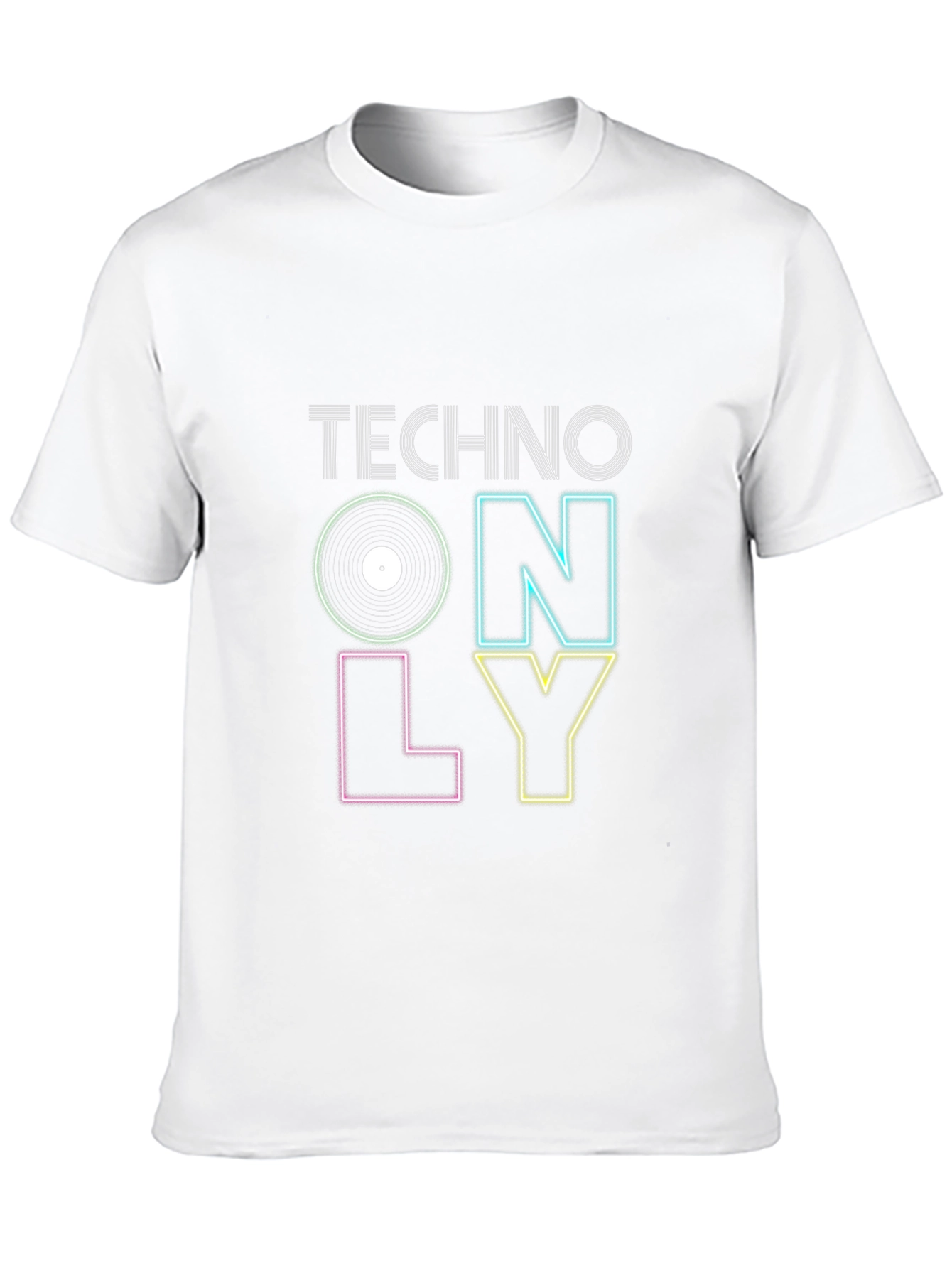 Techno Only Graphic Print Black T-Shirt