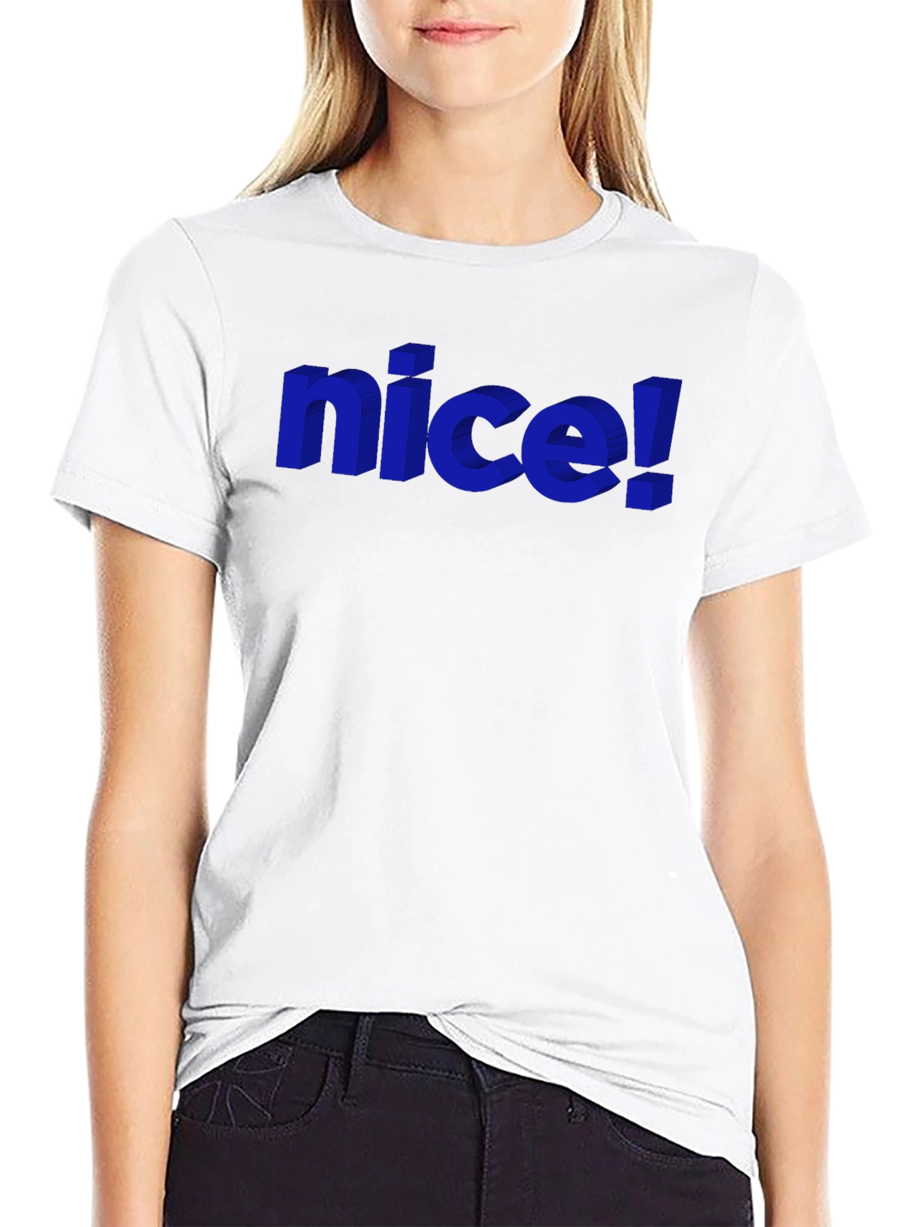 Nice! Graphic Tee - Stylish 3D Design