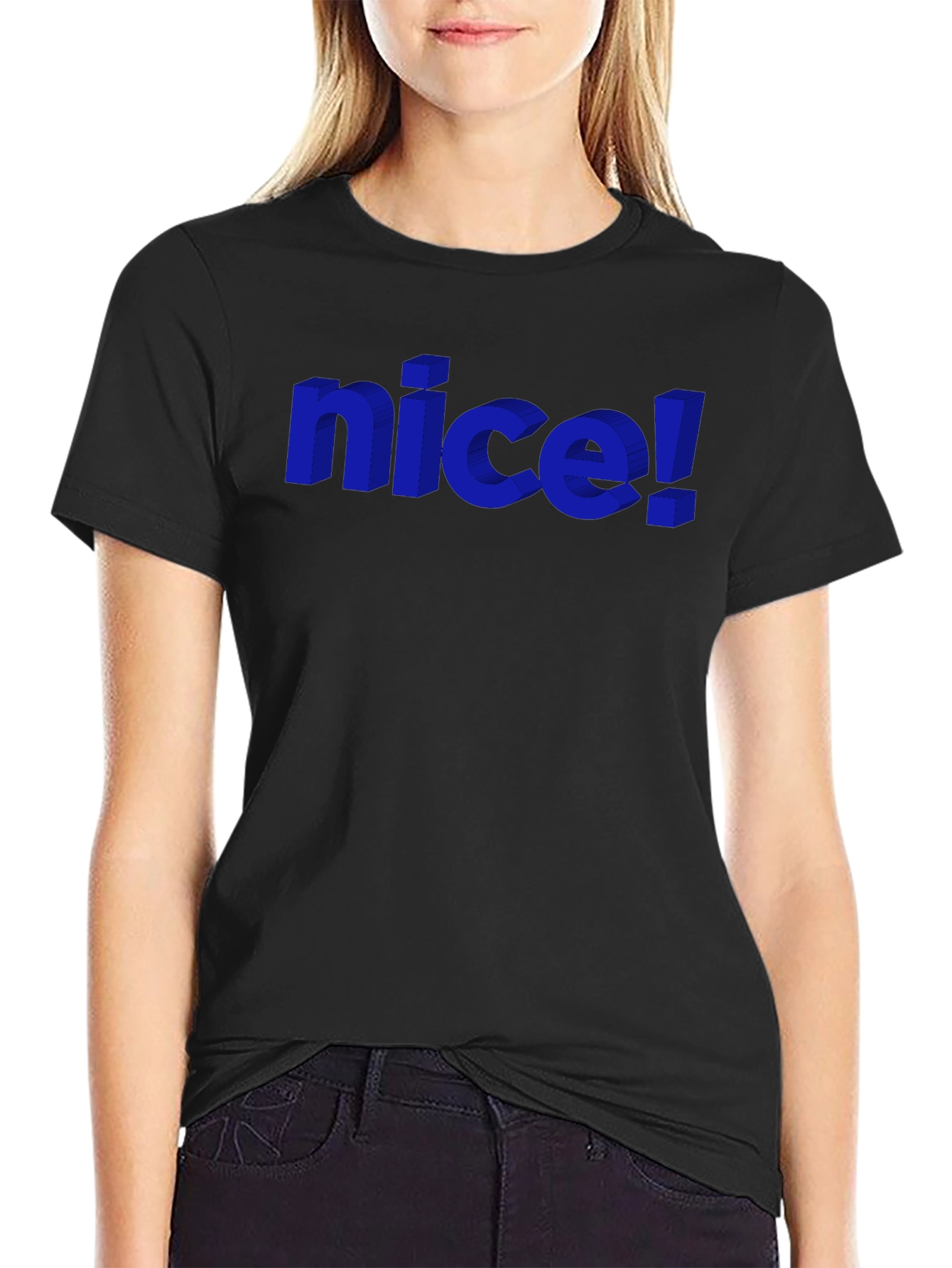 Nice! Graphic Tee - Stylish 3D Design