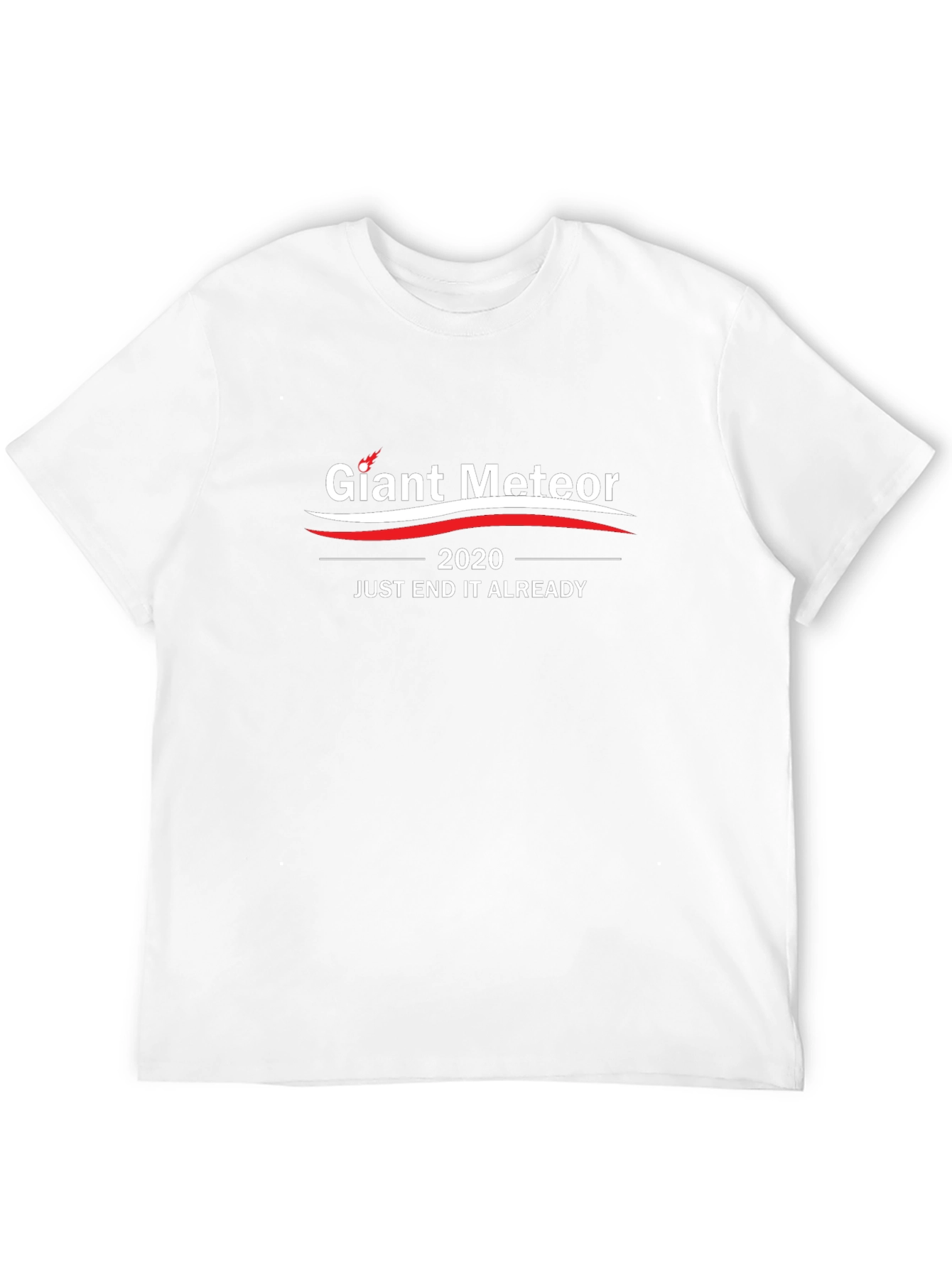 Giant Meteor 2020 Slogan Black T-Shirt
