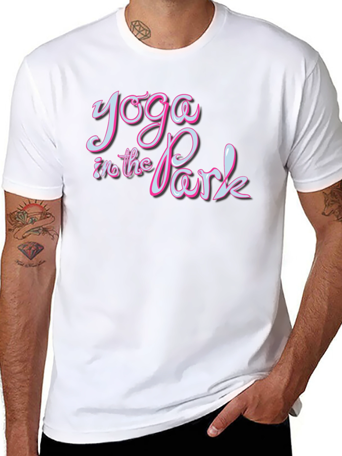 Yoga in the Park Black Graphic T-Shirt
