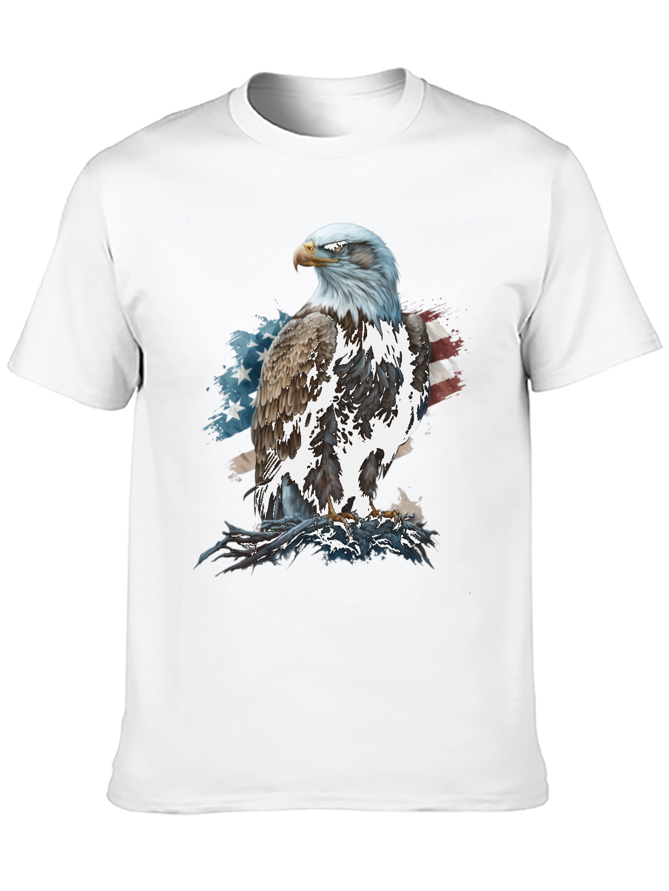 Bald Eagle American Flag Graphic T-Shirt
