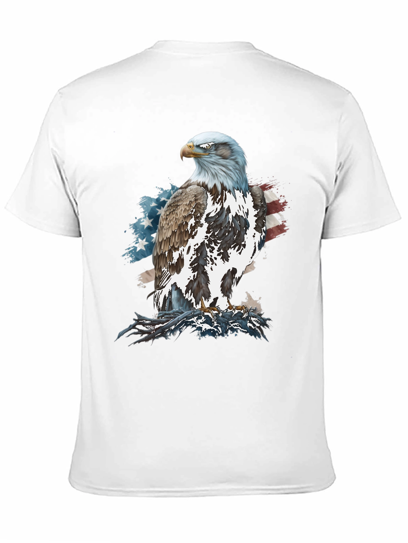 Bald Eagle American Flag Graphic T-Shirt