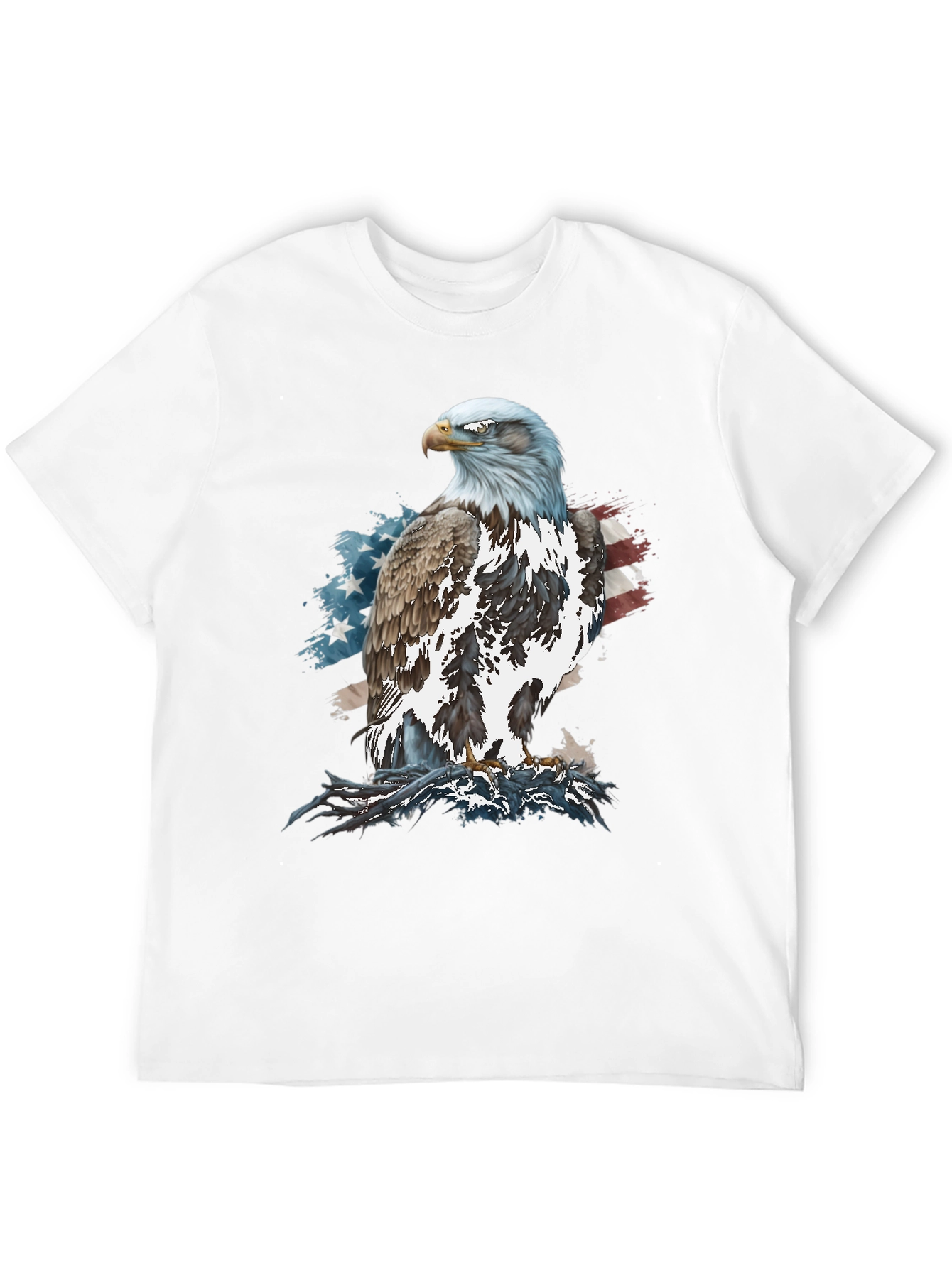 Bald Eagle American Flag Graphic T-Shirt
