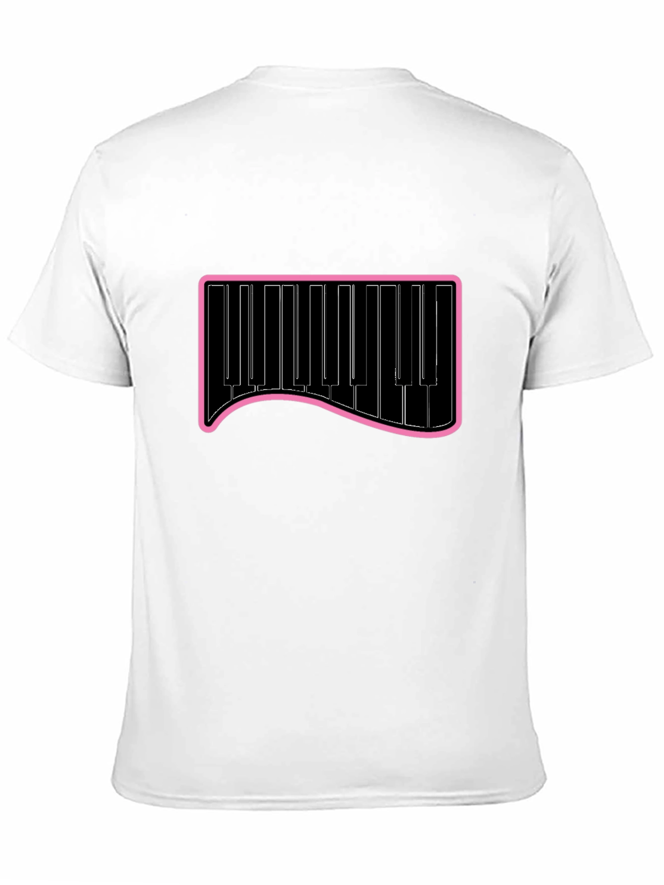 Piano Keys Graphic Tee - Black Cotton T-Shirt