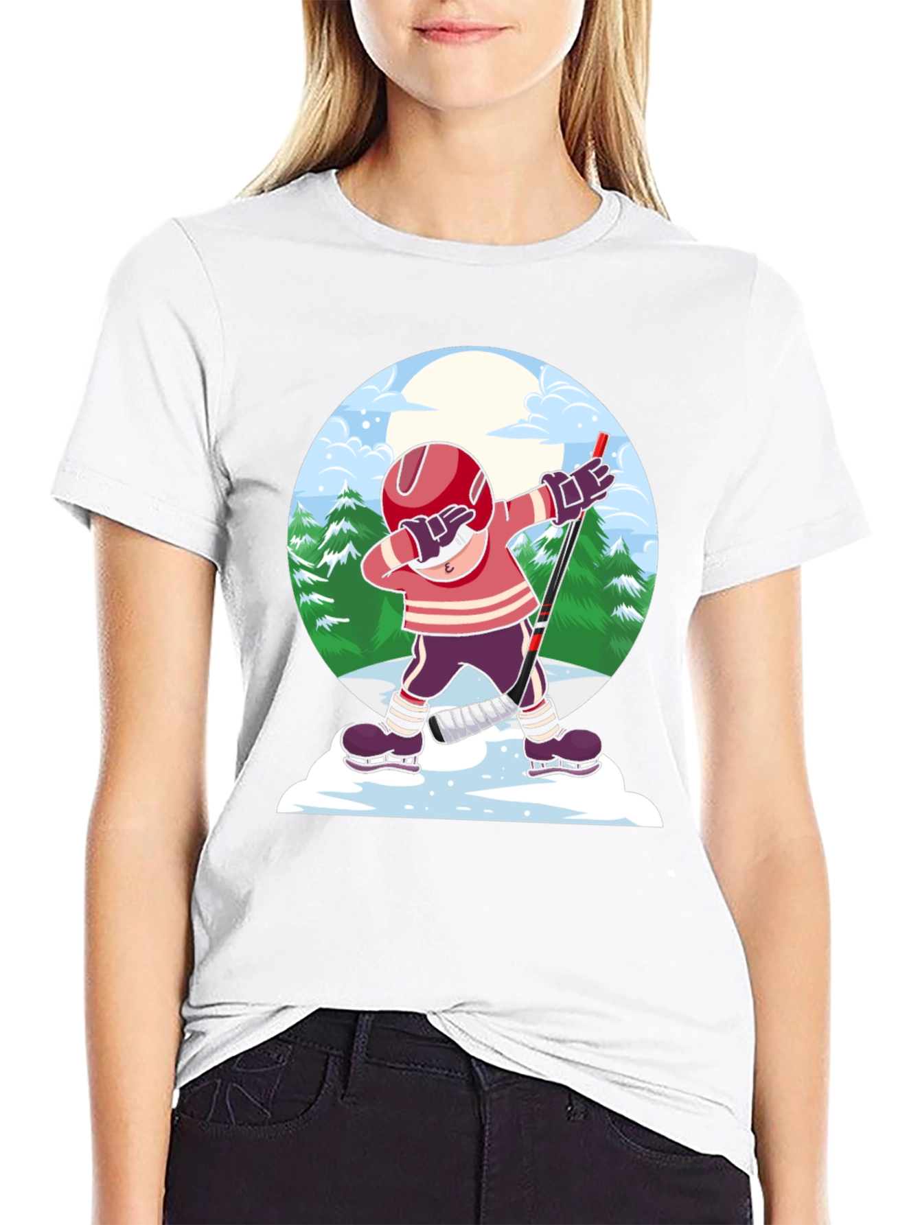 Dabbing Hockey Player T-Shirt