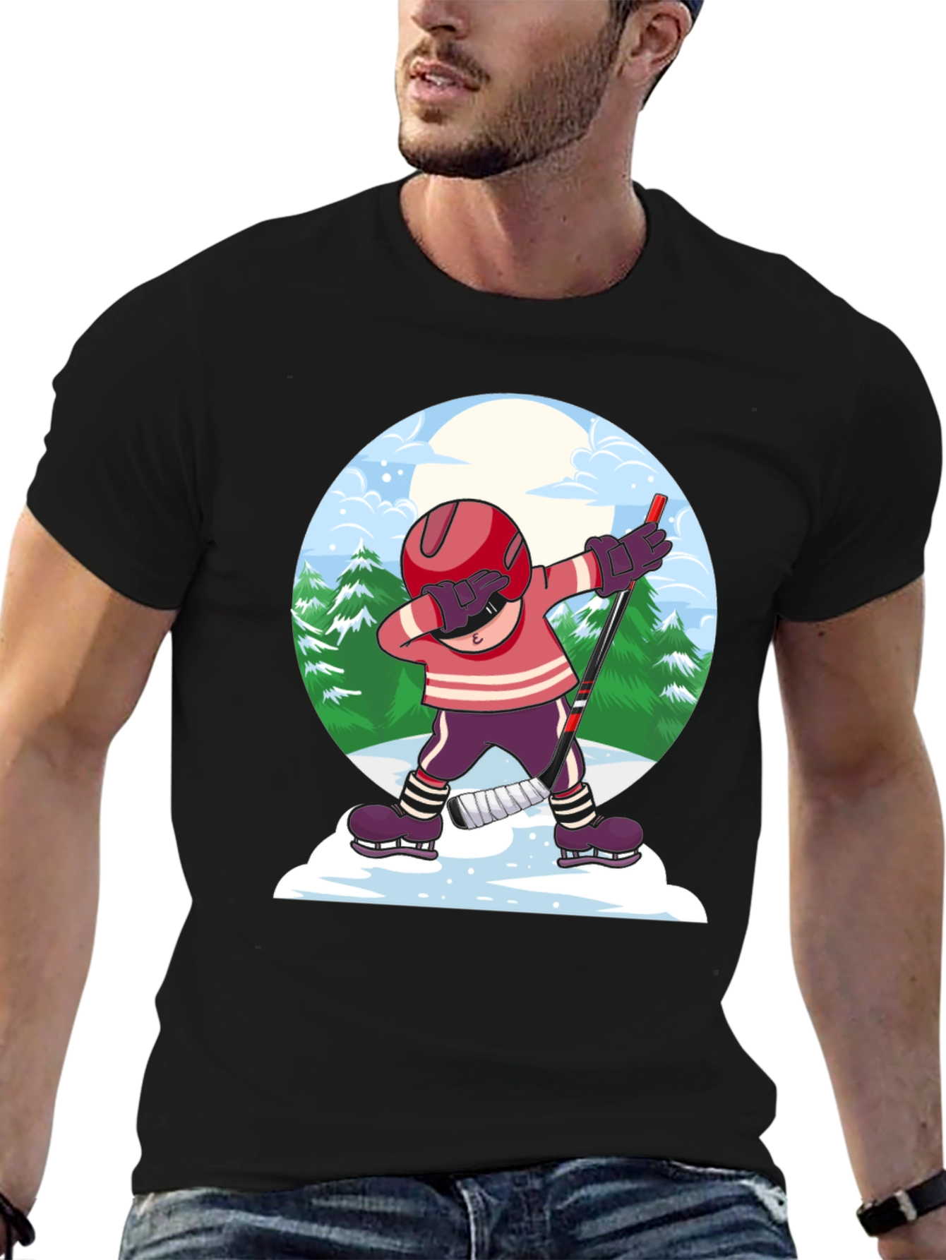 Dabbing Hockey Player T-Shirt