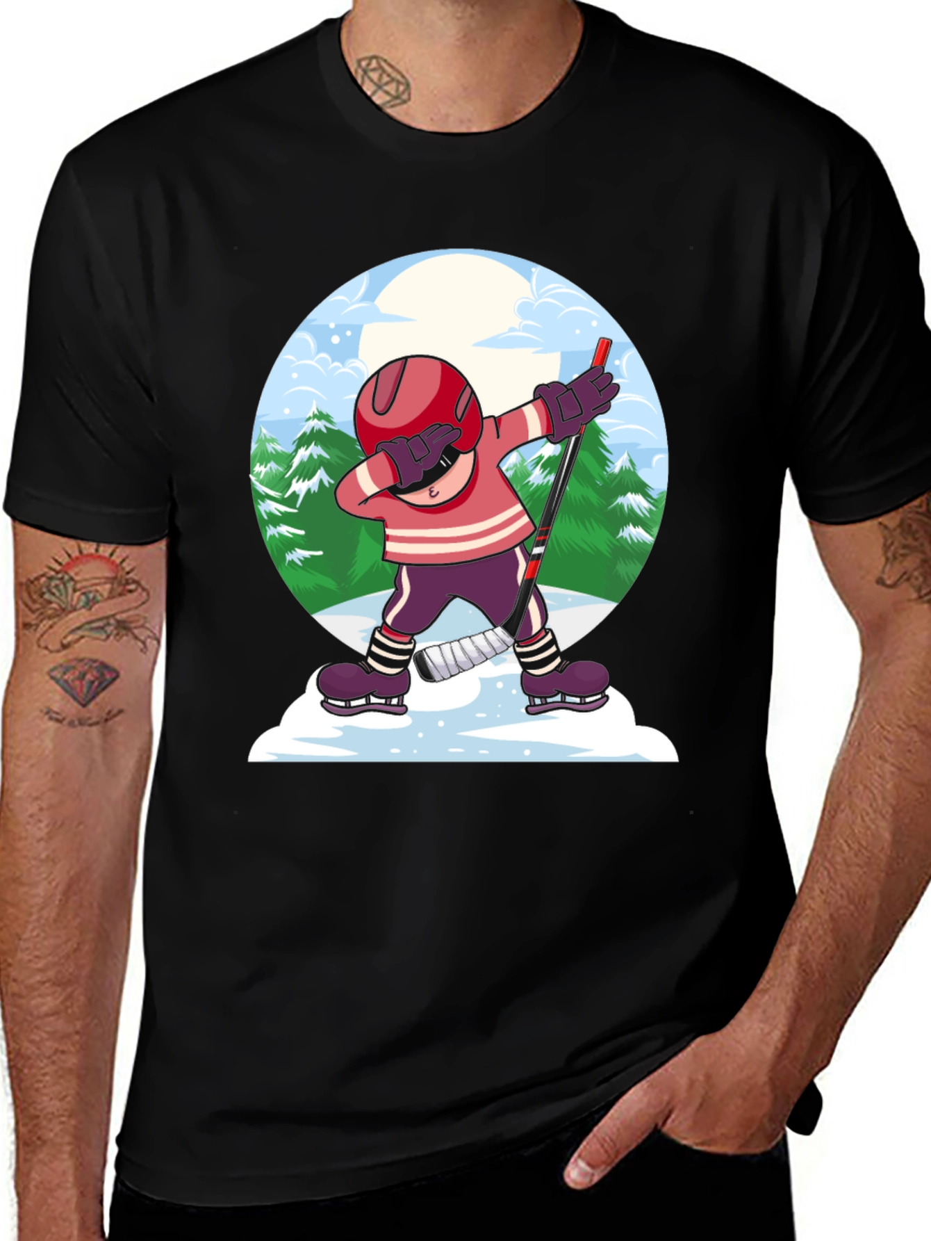 Dabbing Hockey Player T-Shirt