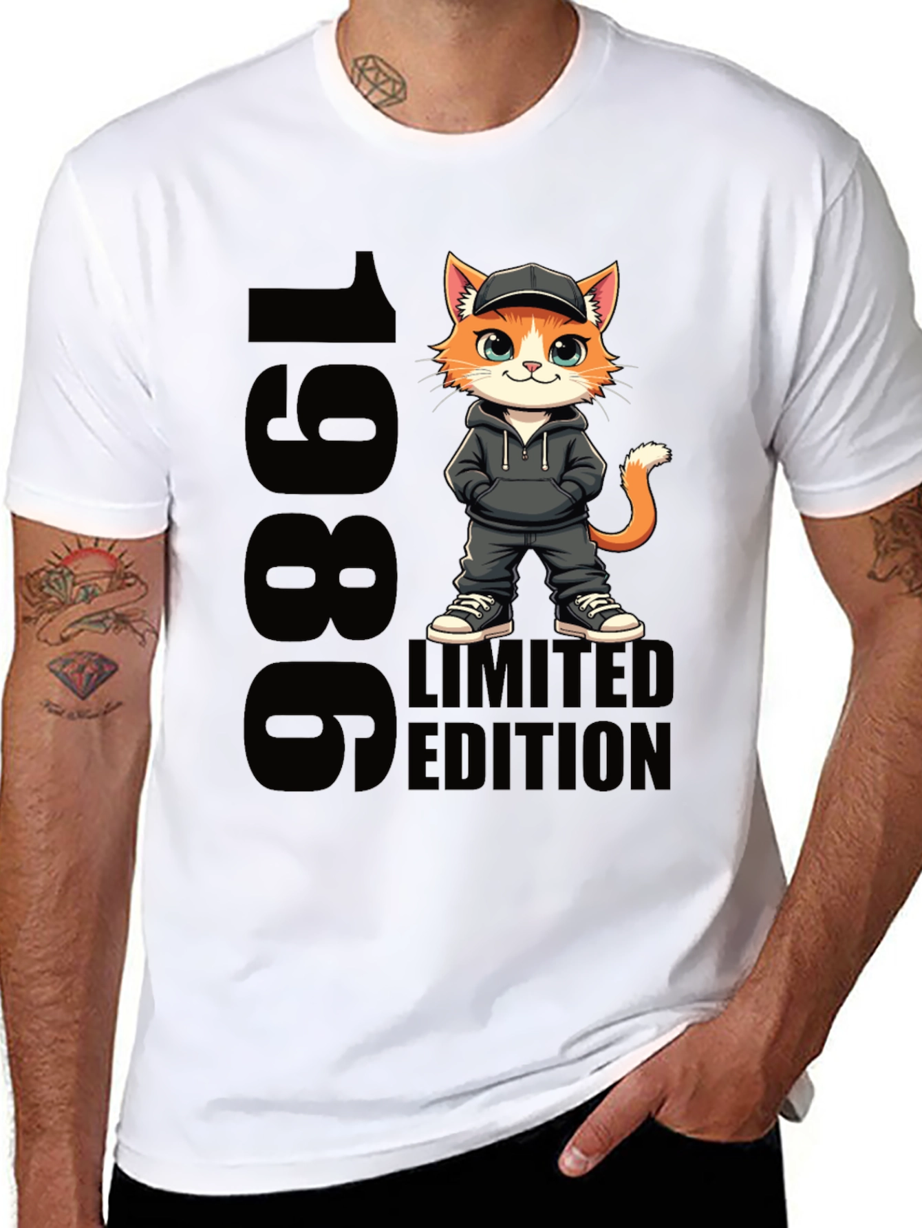 1986 Limited Edition Cartoon Cat T-Shirt