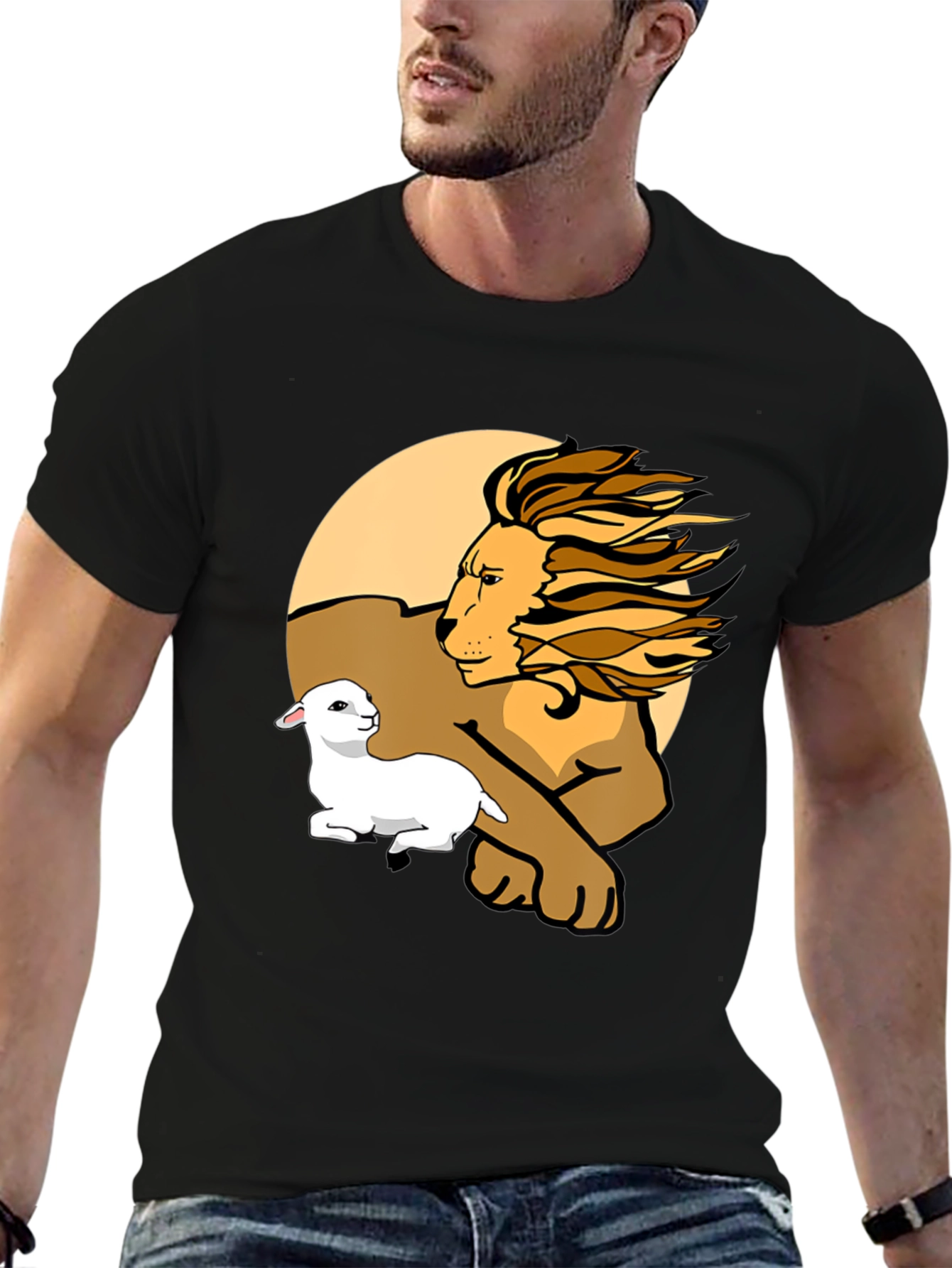 Lion and Lamb Graphic Tee - Unisex Comfort