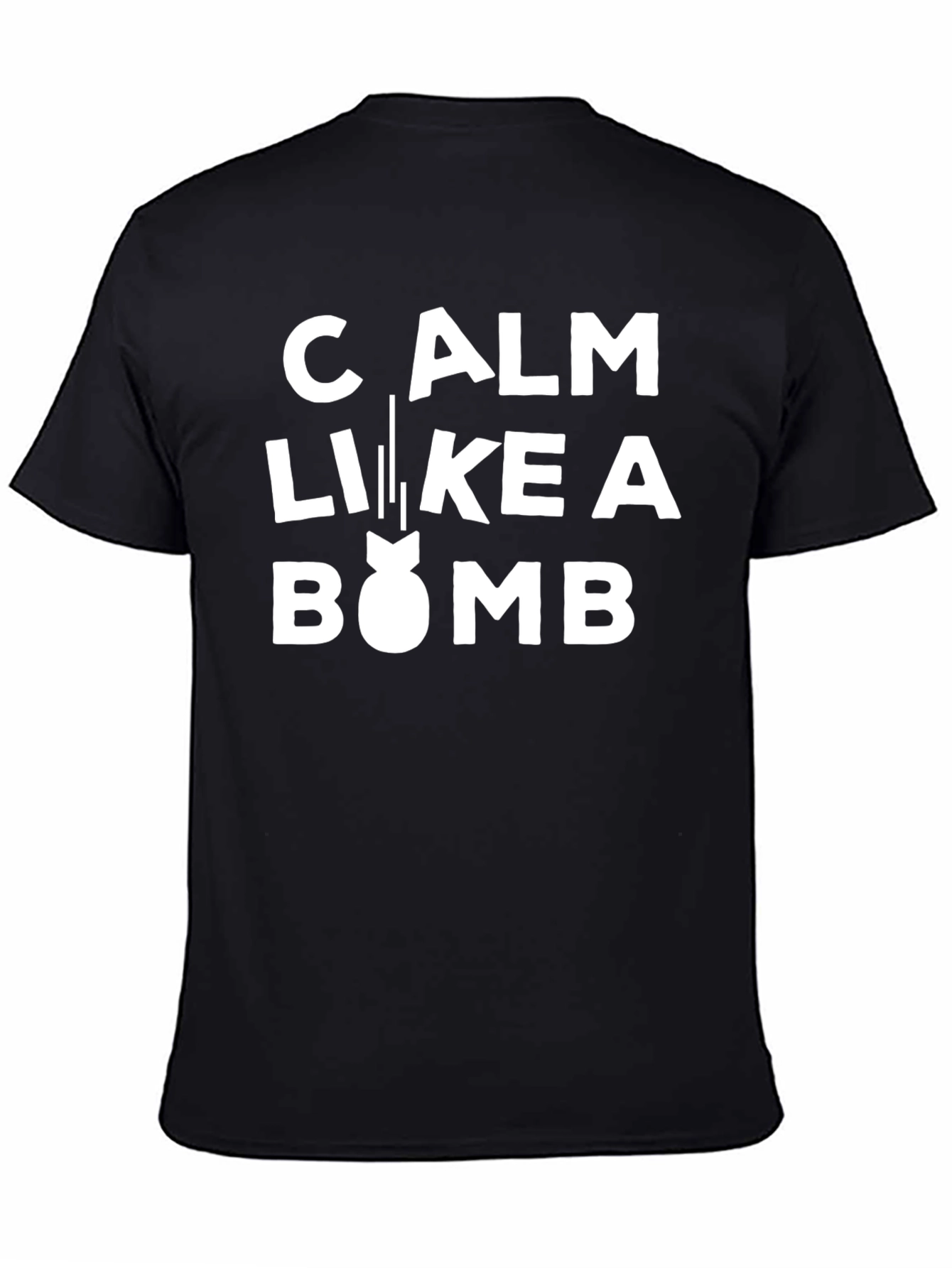 Calm Like a Bomb Funny Graphic Tee - Black