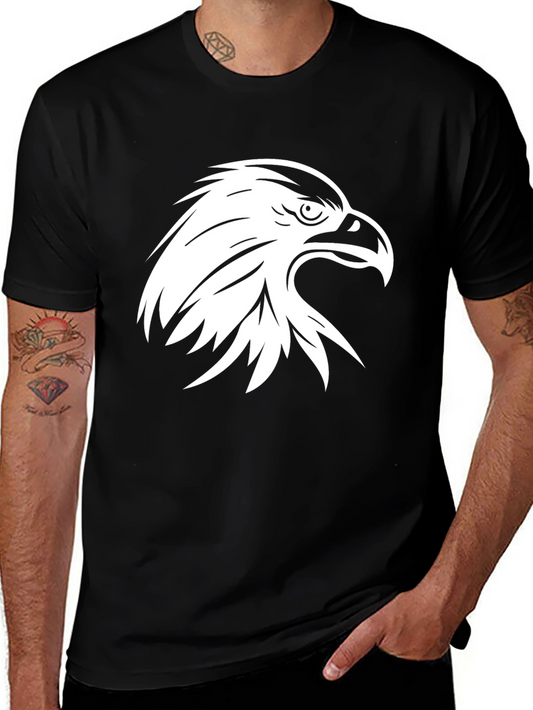 Black T-Shirt with Bold Eagle Graphic