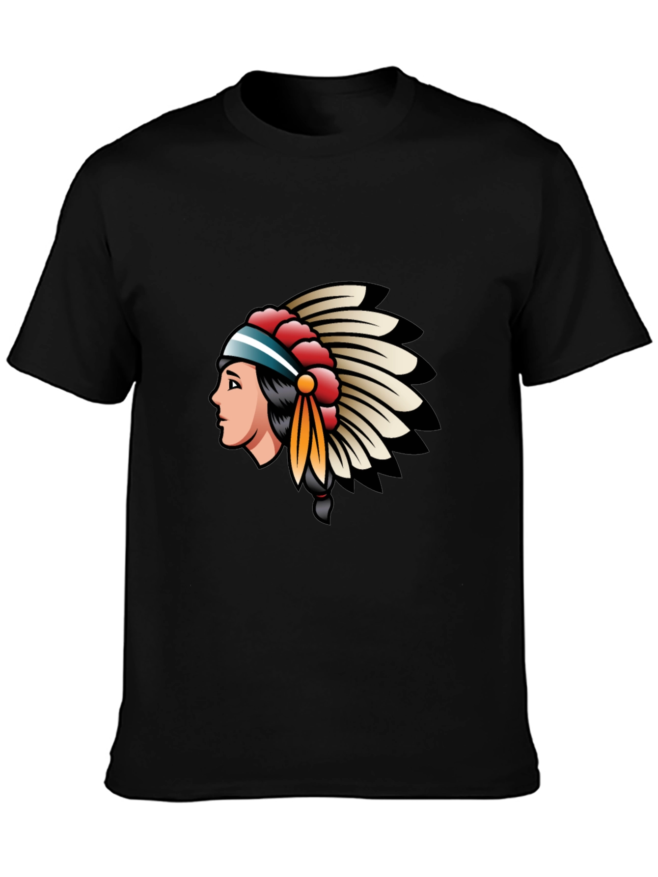 Native American Headdress Graphic T-Shirt