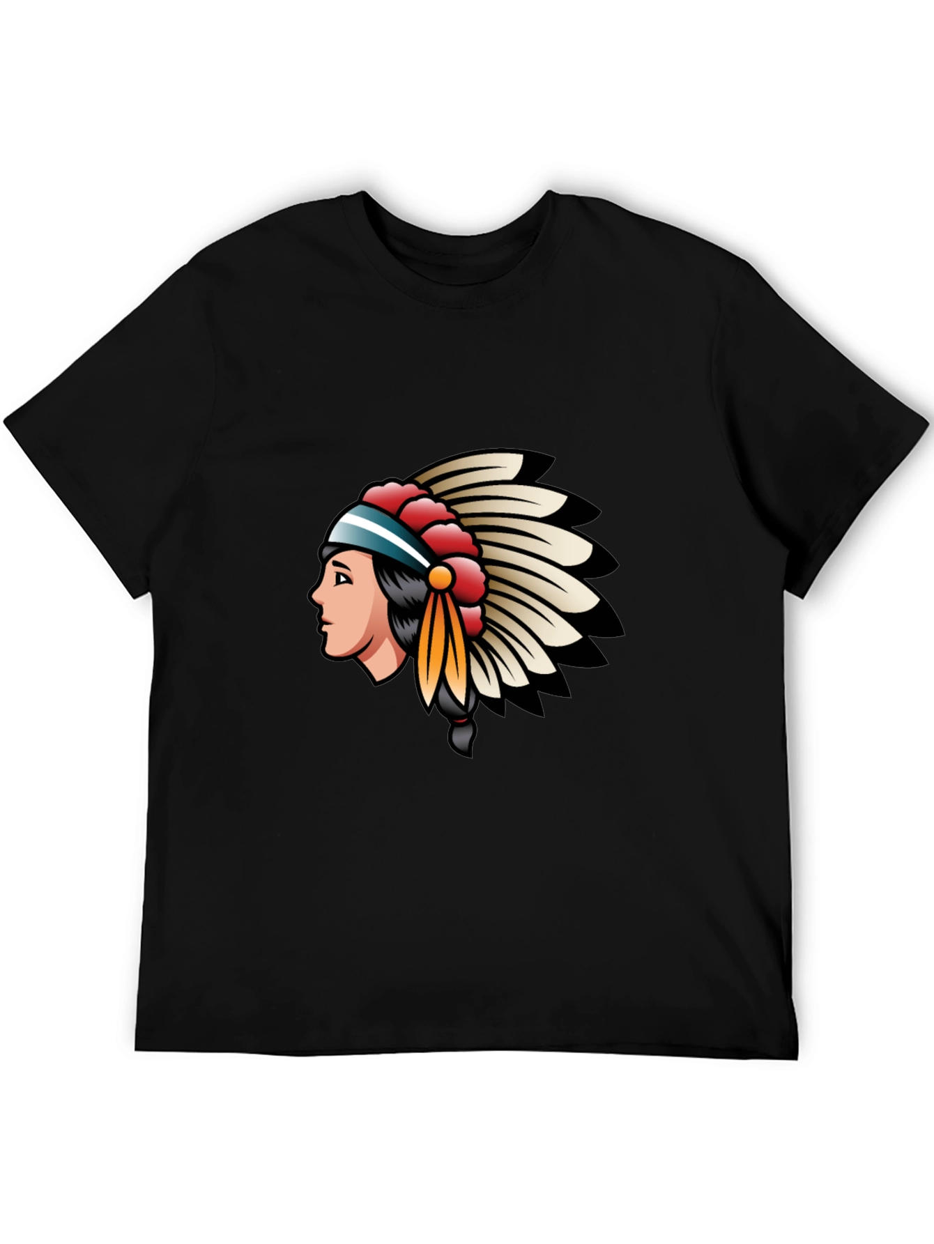 Native American Headdress Graphic T-Shirt