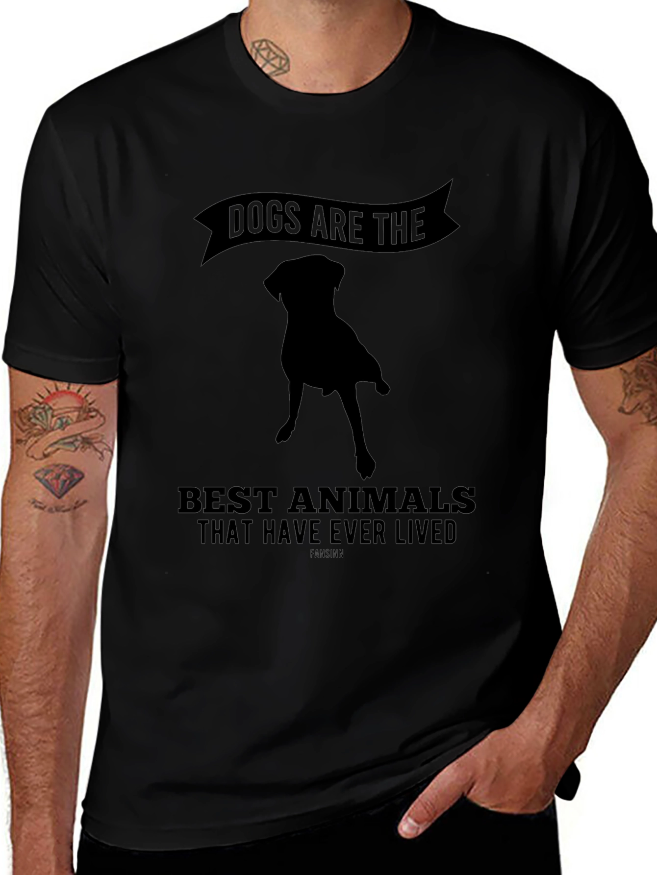 Dogs Are The Best Animals T-Shirt Black