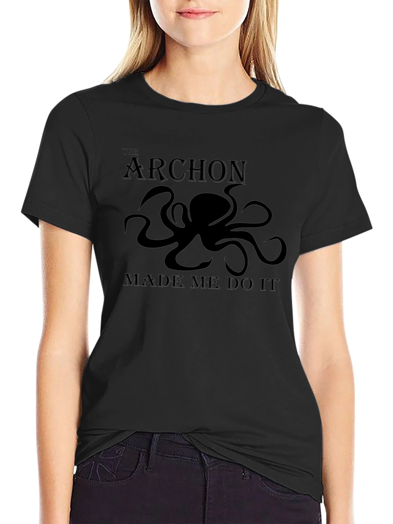 The Archon Octopus Black Graphic Tee