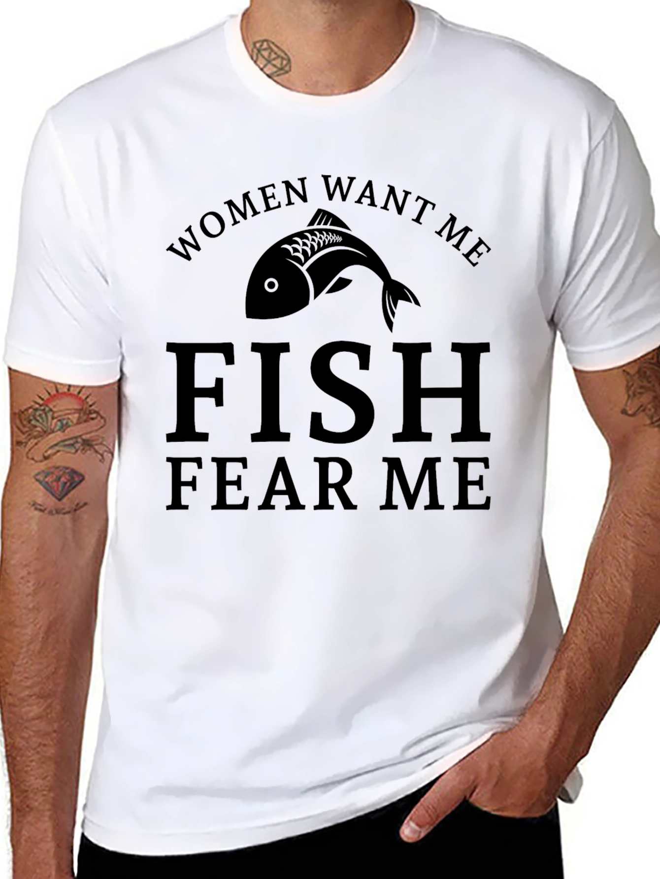 Women Want Me Fish Fear Me T-Shirt