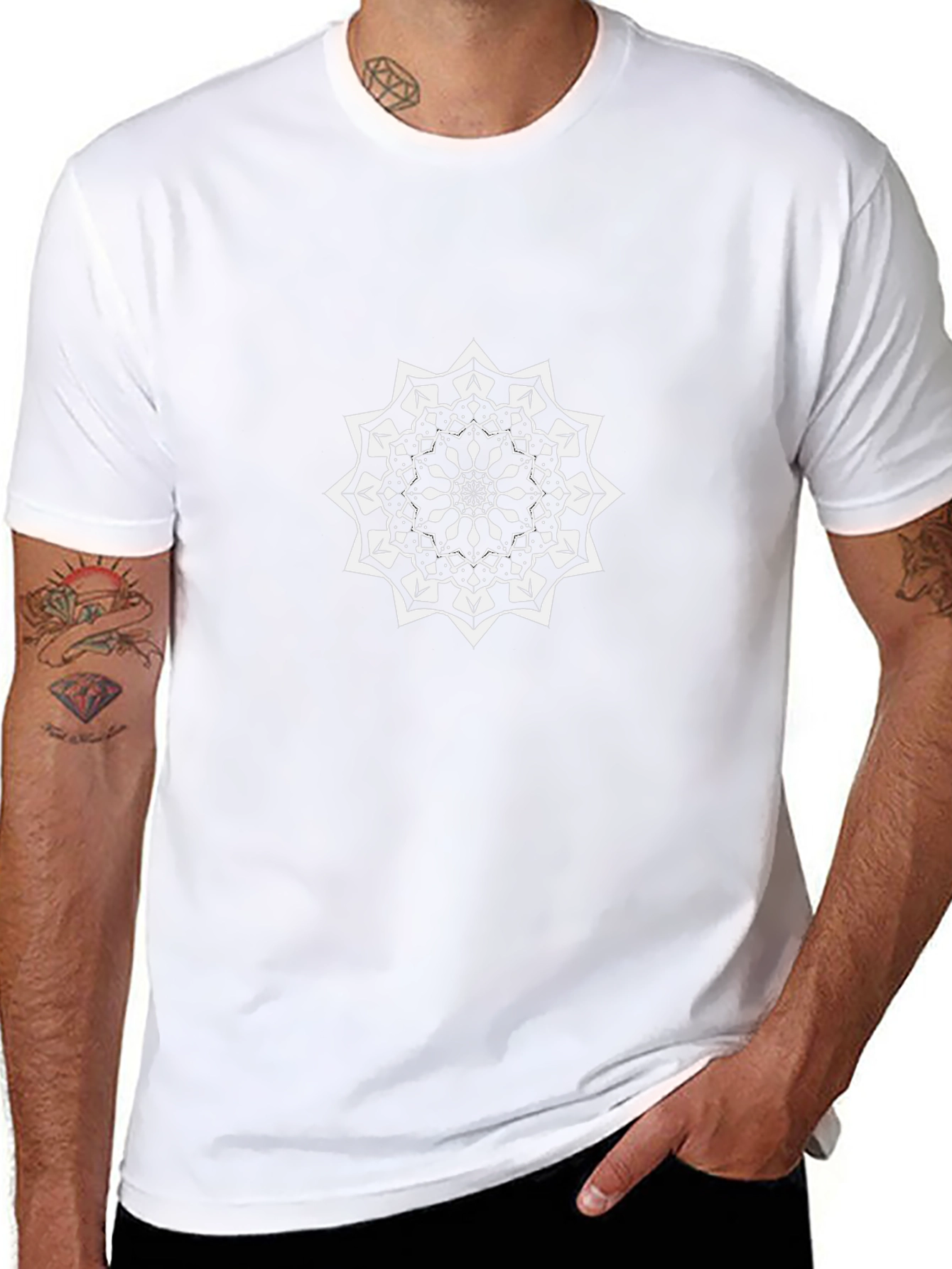 Black Mandala Graphic Tee - Stylish & Unique