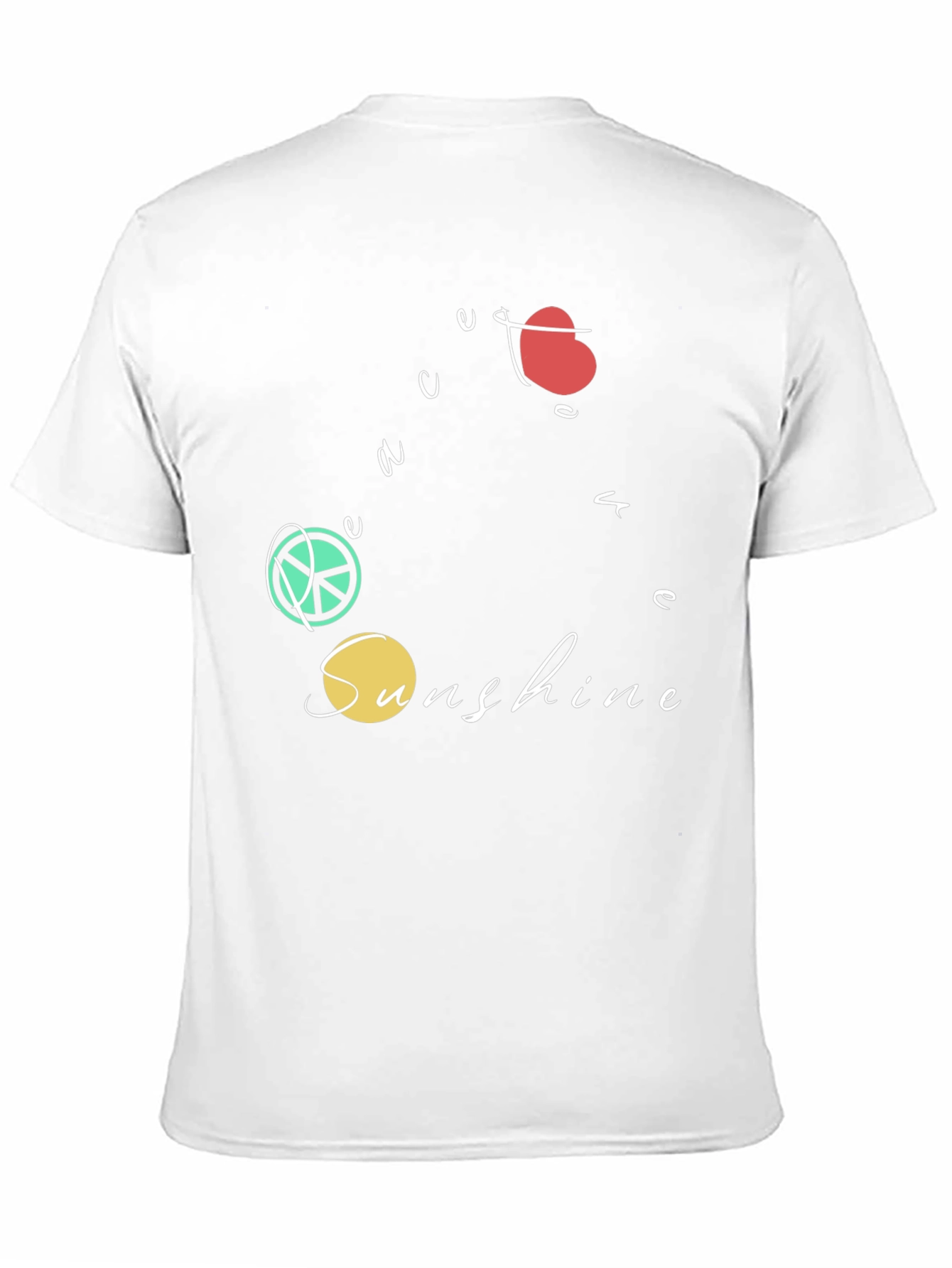 Peace Love Sunshine Graphic T-Shirt - Black
