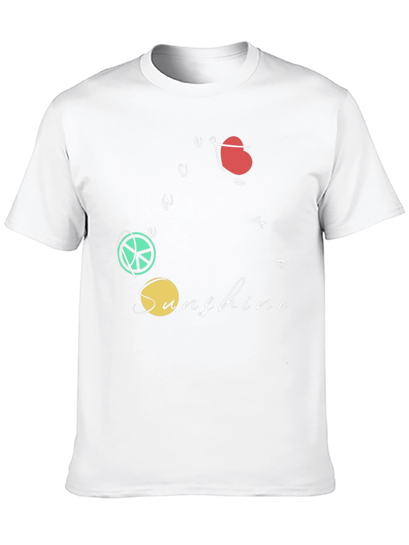 Peace Love Sunshine Graphic T-Shirt - Black