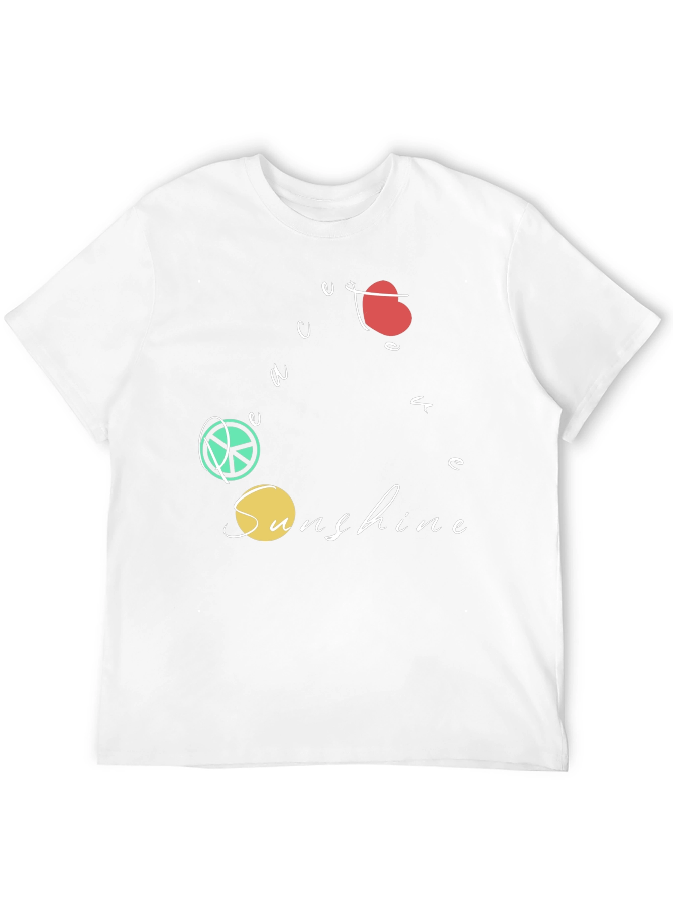 Peace Love Sunshine Graphic T-Shirt - Black