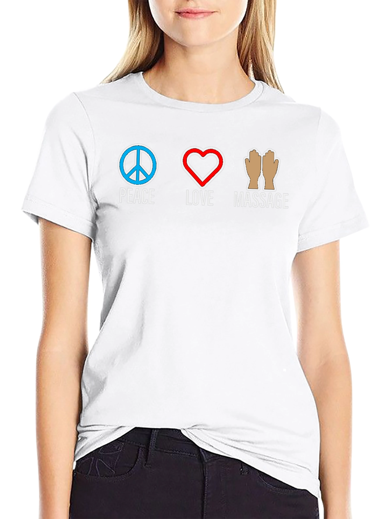 Peace Love Massage Graphic T-Shirt