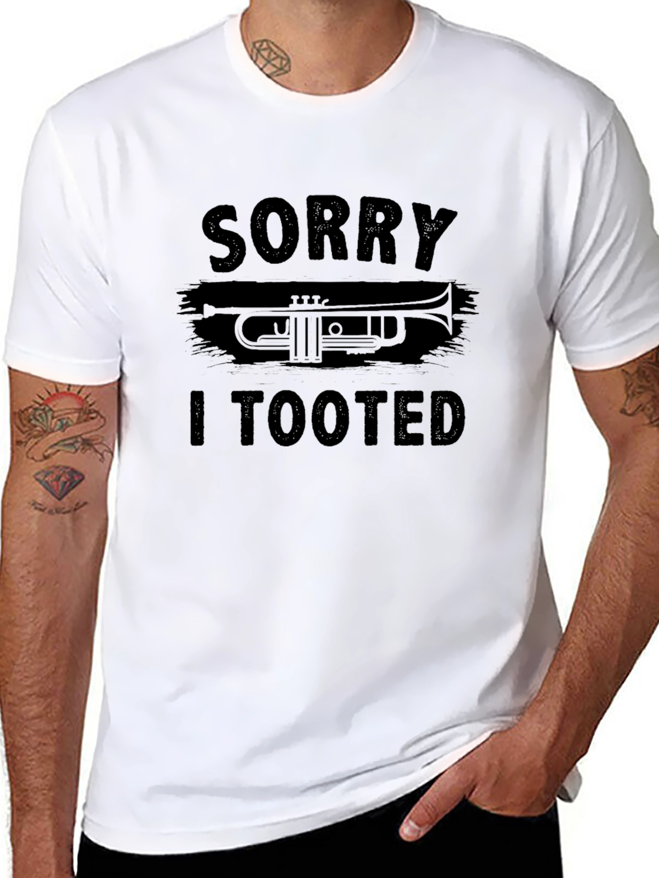 Sorry I Tooted Trumpet Graphic T-Shirt