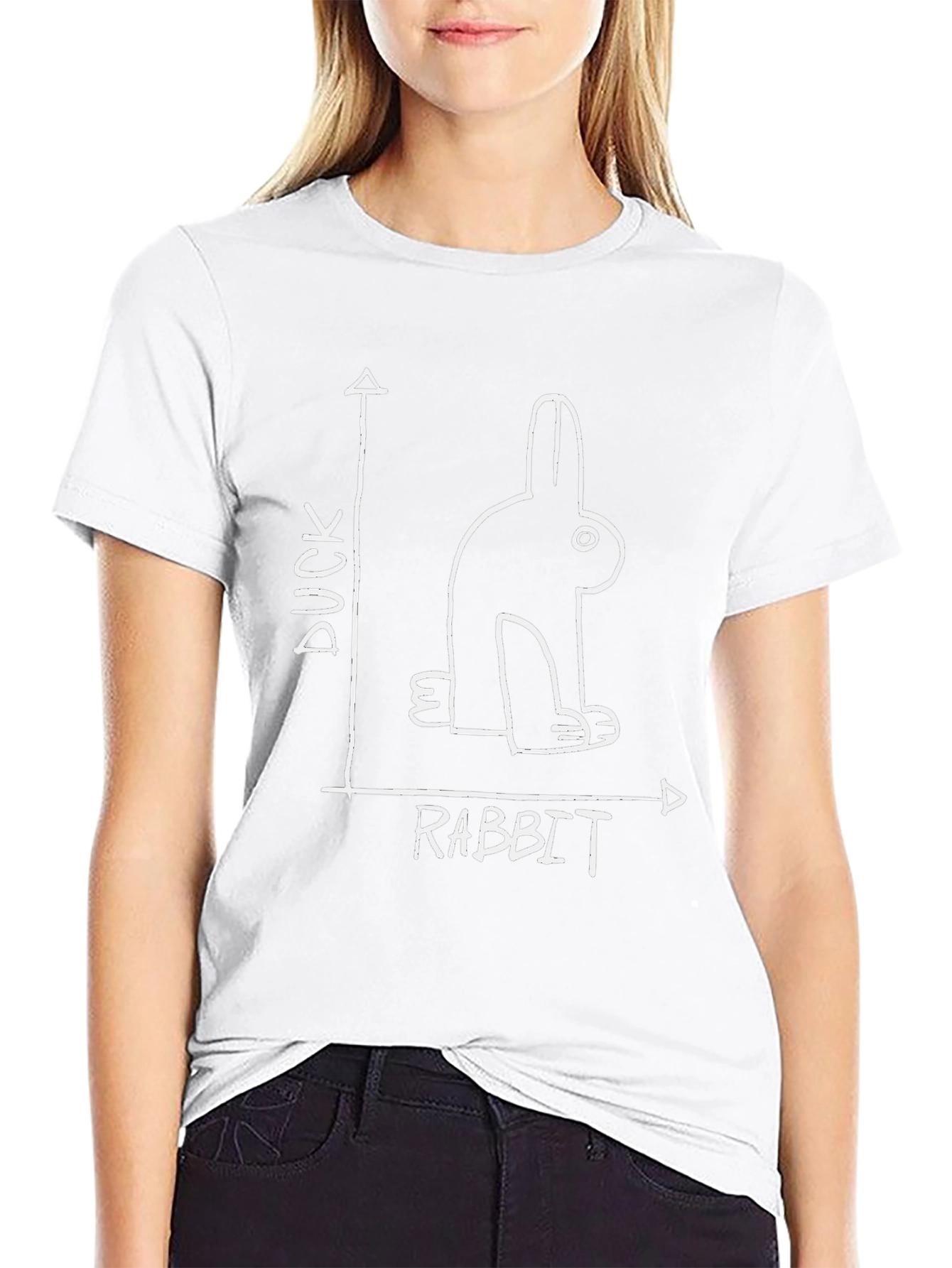 Duck Rabbit Illusion Graphic Tee - Optical Paradox T-Shirt