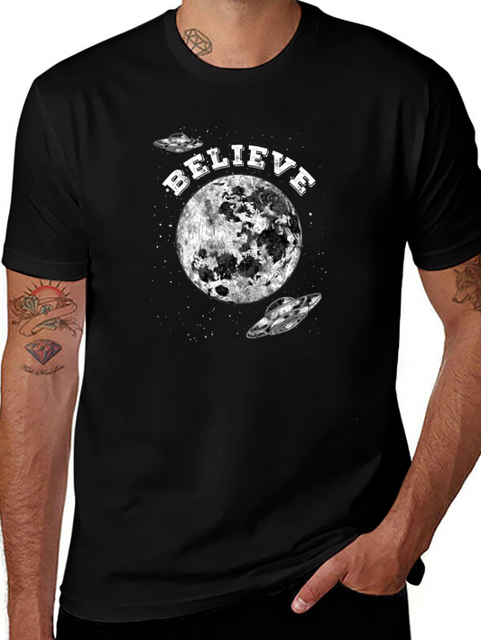Believe Moon UFO Graphic Tee