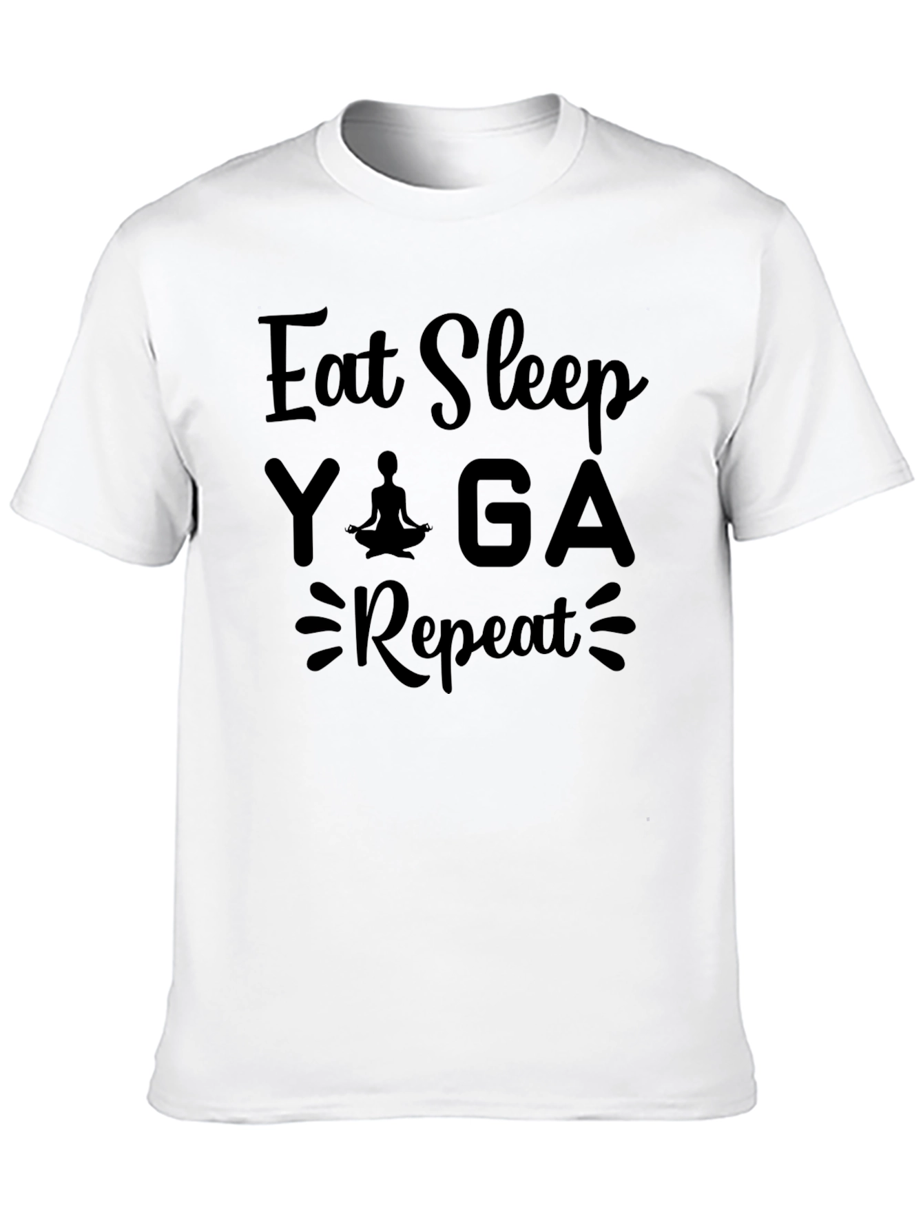 Eat Sleep Yoga Repeat Graphic T-Shirt